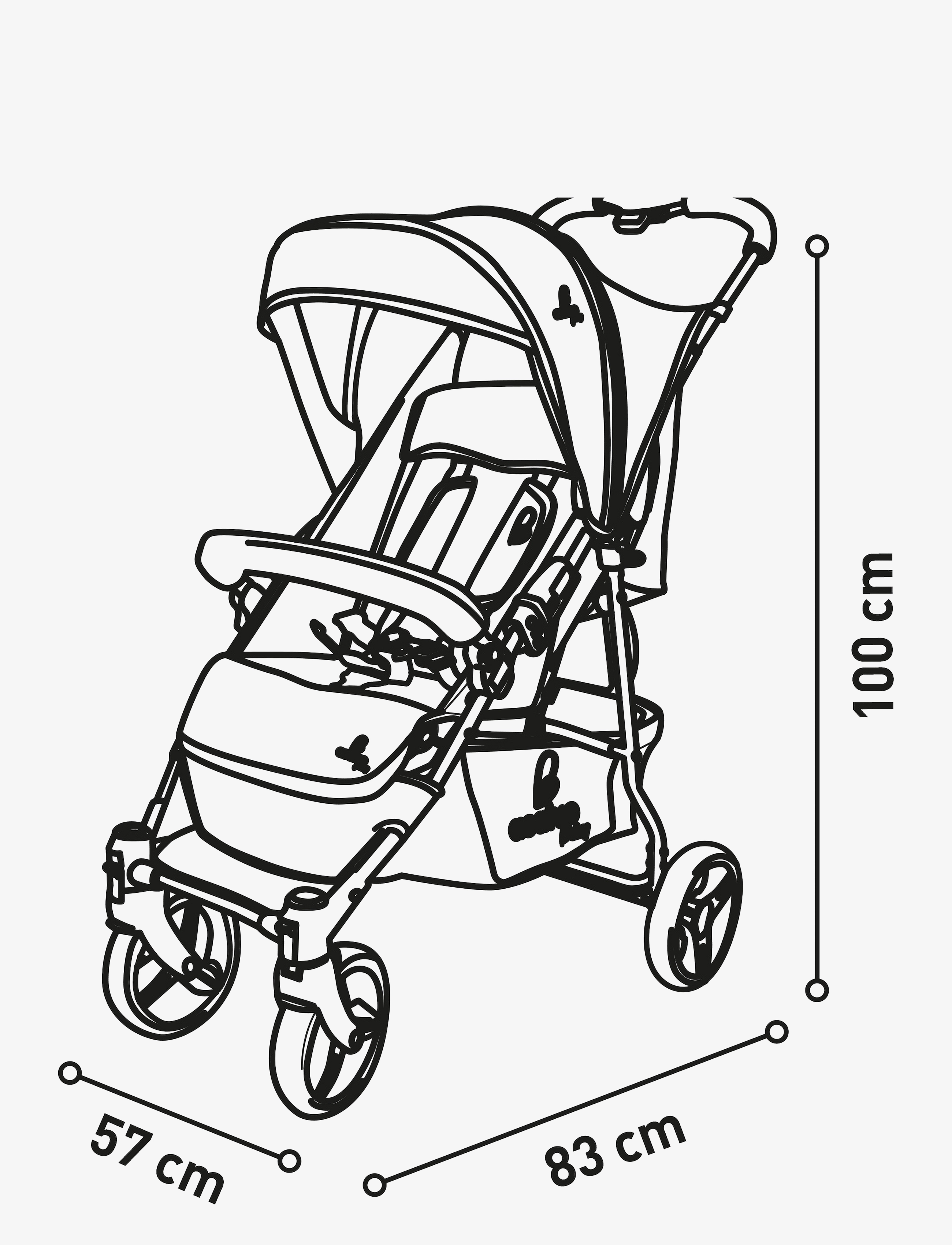 Asalvo - Asalvo Pushchair Picky - vežimėliai - black - anthracite - 3