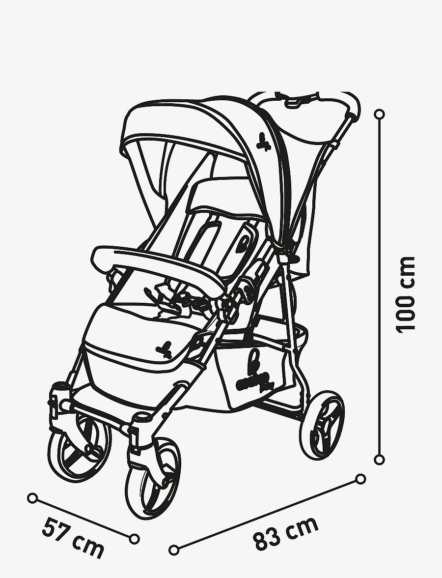 Asalvo - Asalvo Pushchair Picky - kinderwagen - black - anthracite - 3
