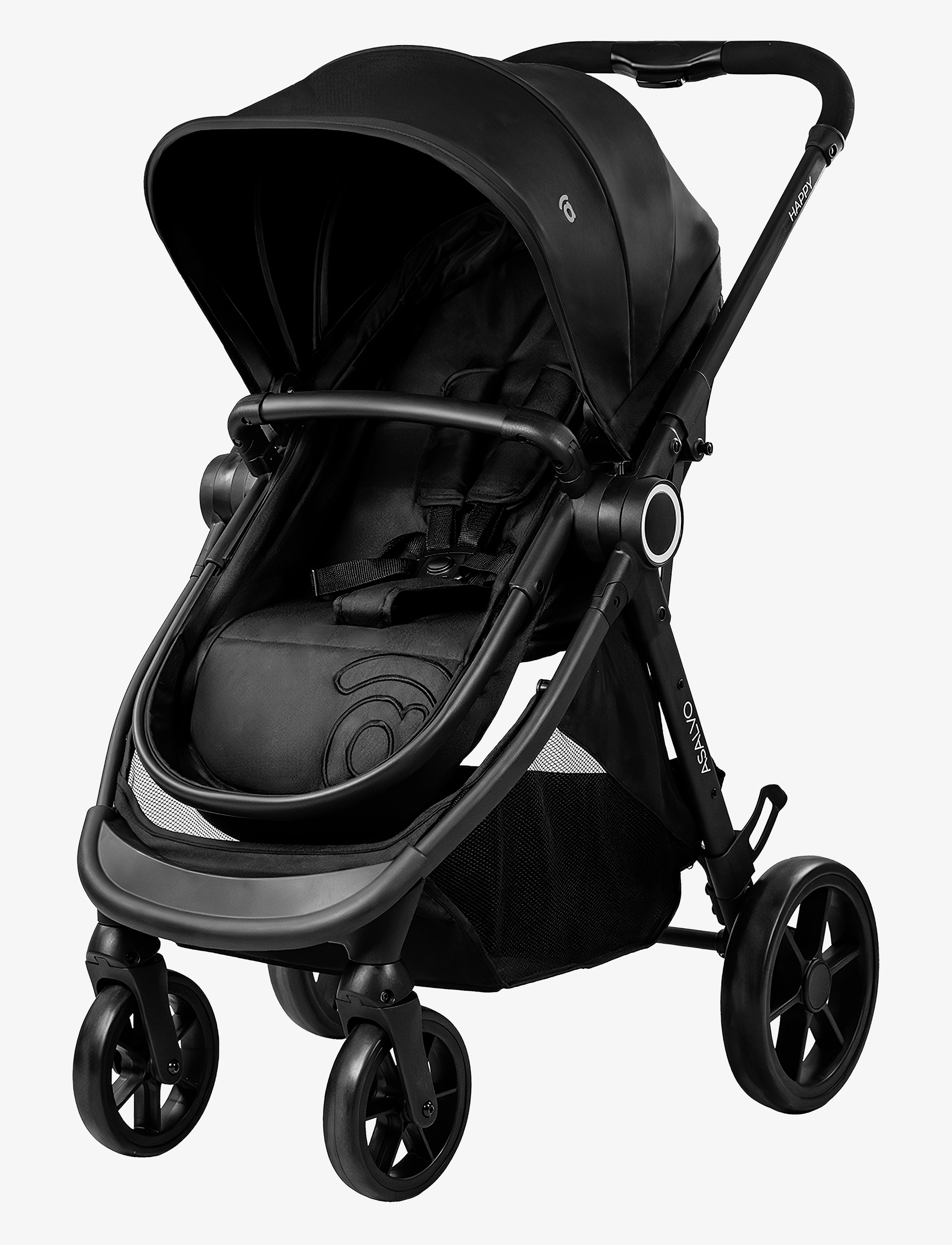 Asalvo - Asalvo Convertible Happy, Black - barnevogne - black - 2