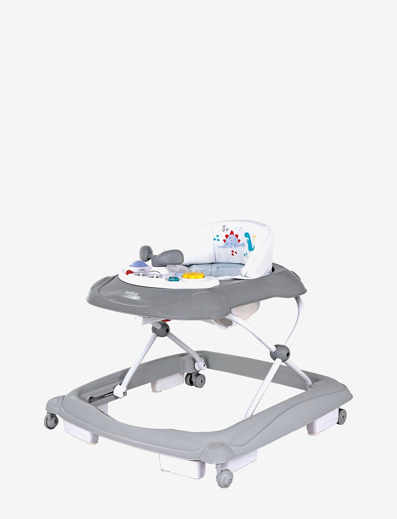 Asalvo - Asalvo Walking Chair Baby, Dino - gåstole - grey - 0