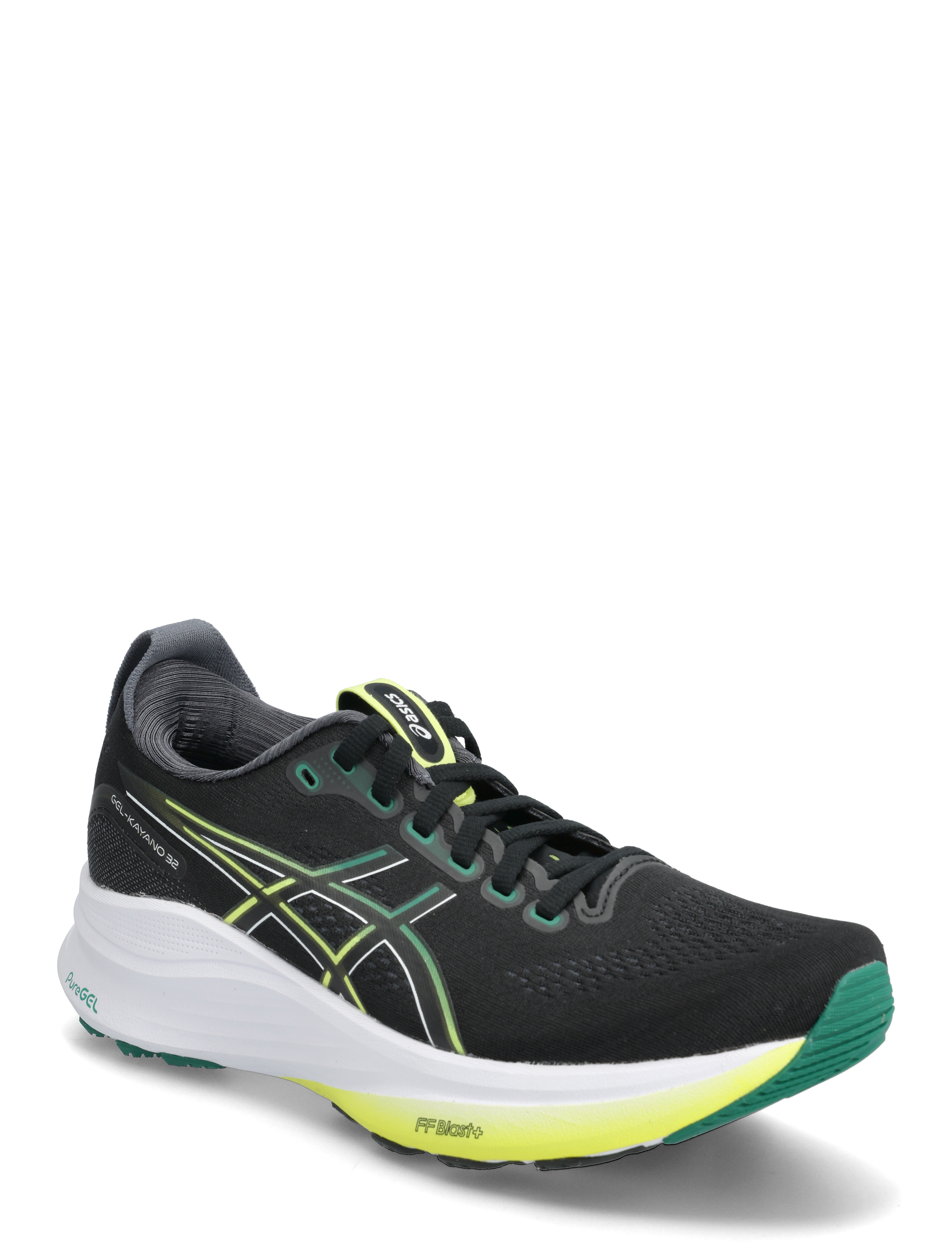 Asics GEL-KAYANO 32 - Juoksukengät - BLACK/JASPER GREEN / navy