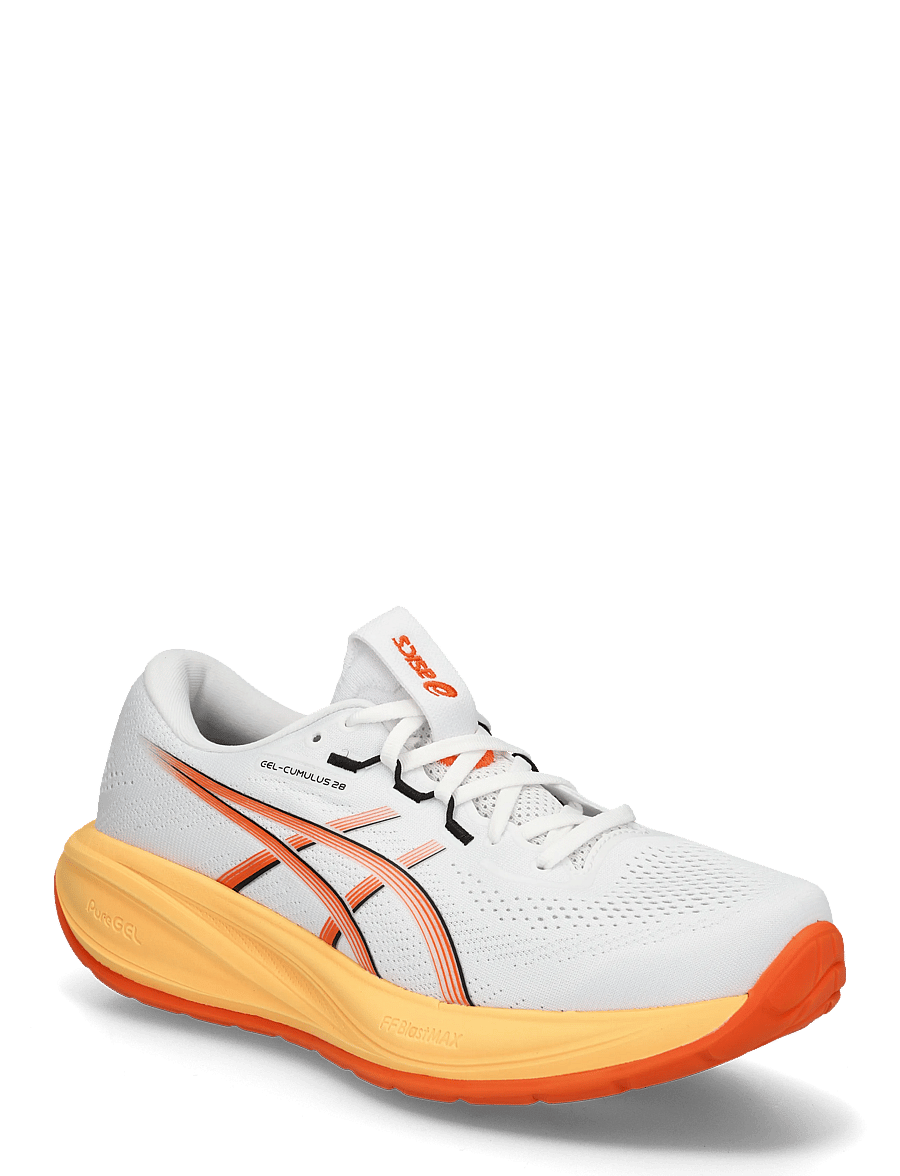 Asics - GEL-CUMULUS 28 - shoes - white/energy orange - 0