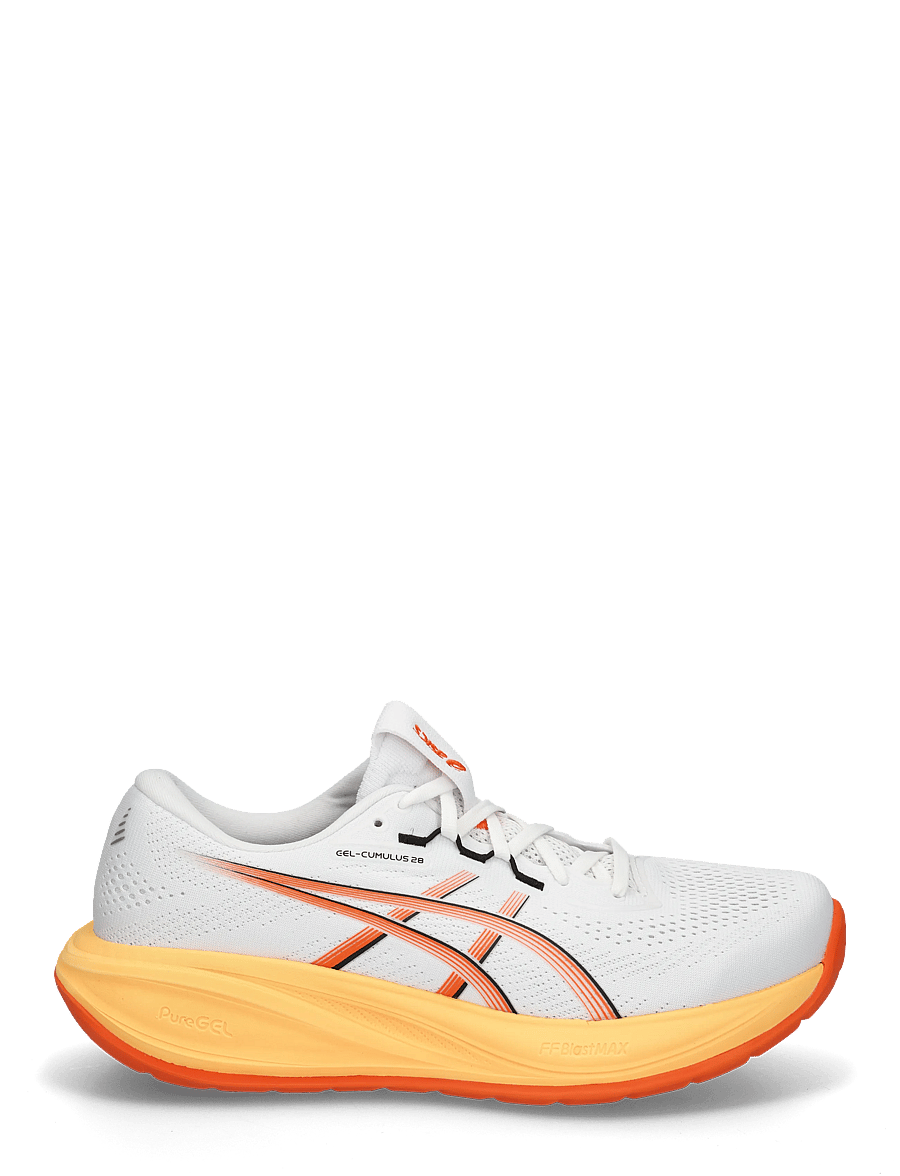 Asics - GEL-CUMULUS 28 - shoes - white/energy orange - 2