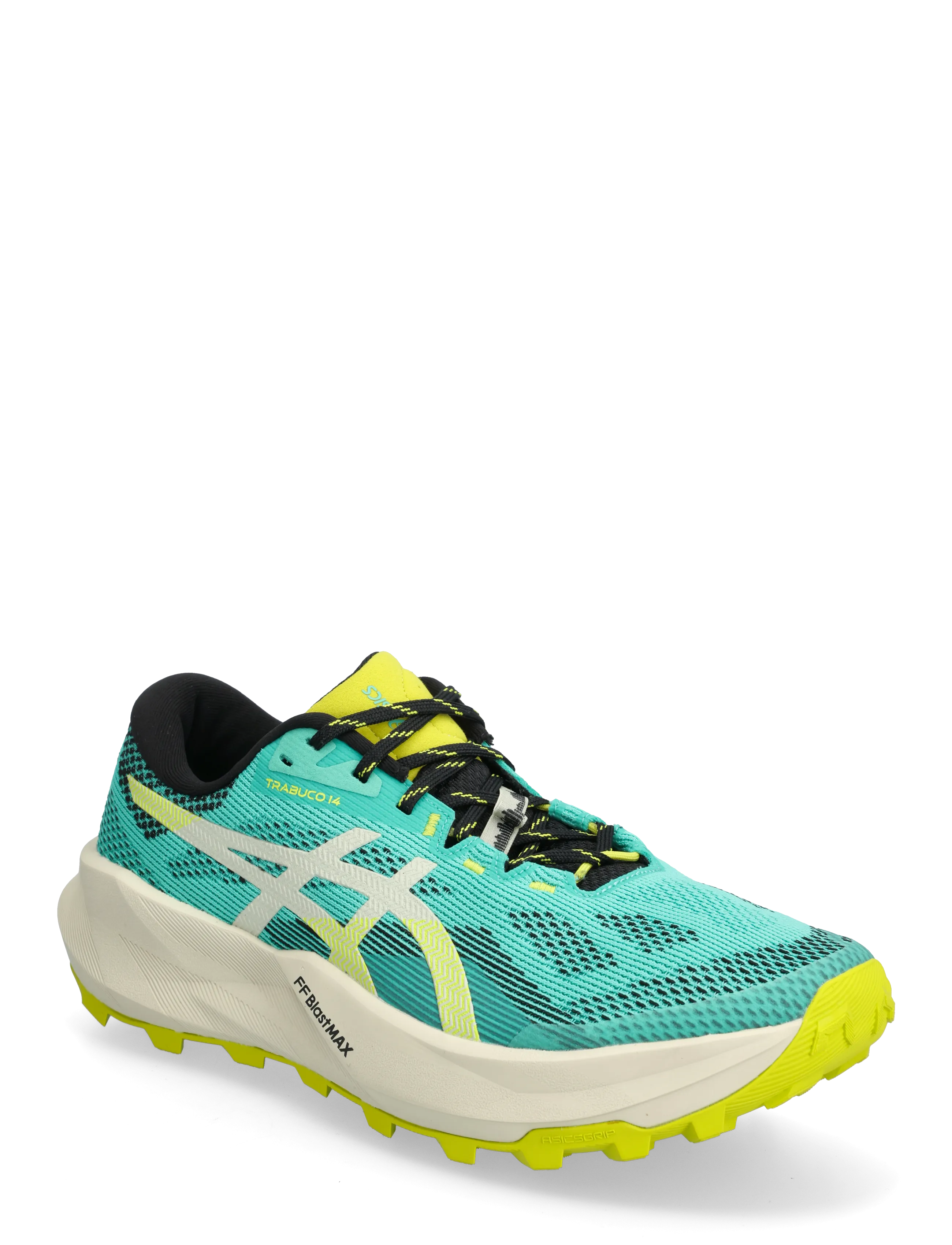 Asics TRABUCO 14 - Laufschuhe - AURORA GREEN/LIGHT DUST / blue