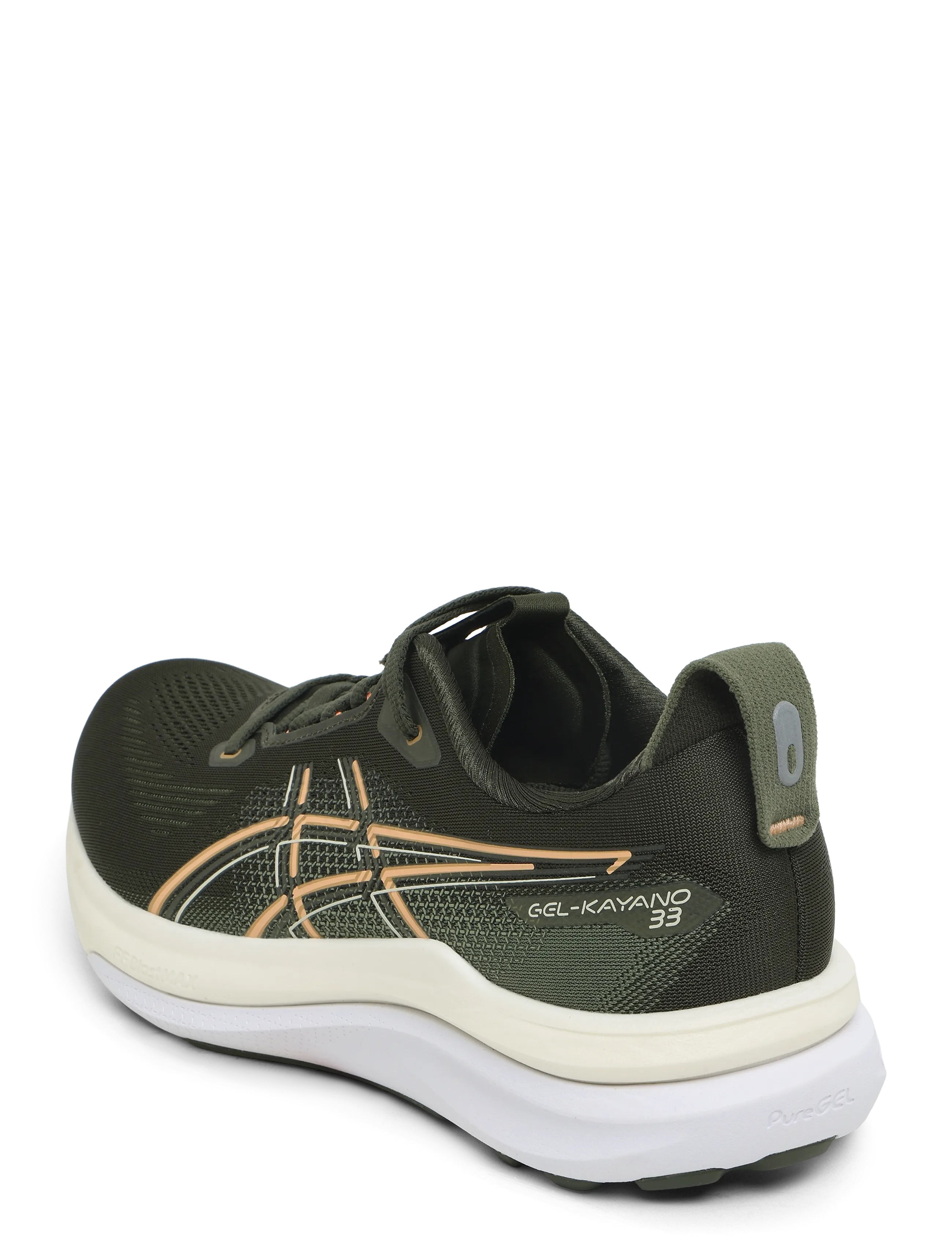 Asics - GEL-KAYANO 33 - running shoes - vintage khaki/bright sunstone - 1