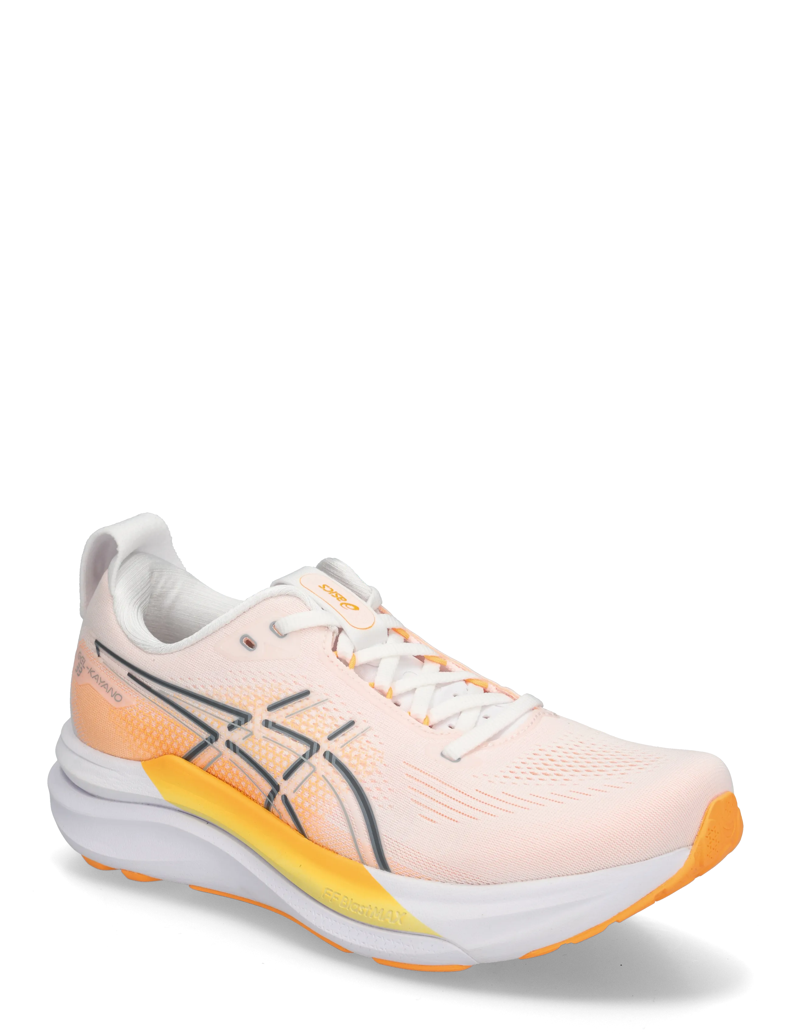 Asics GEL-KAYANO 33 - Laufschuhe - WHITE/STADIUM ORANGE / orange
