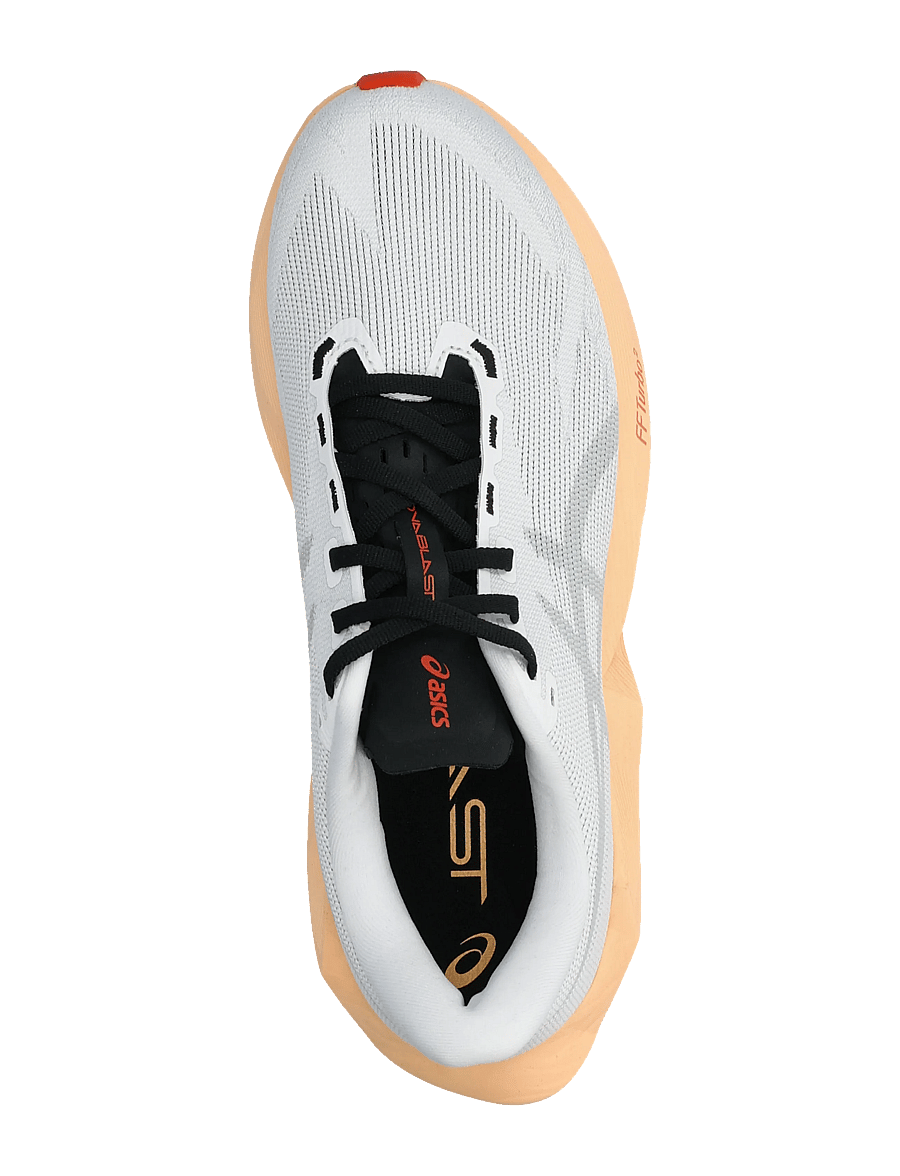 Asics - NOVABLAST 6 - shoes - white/orange glow - 3