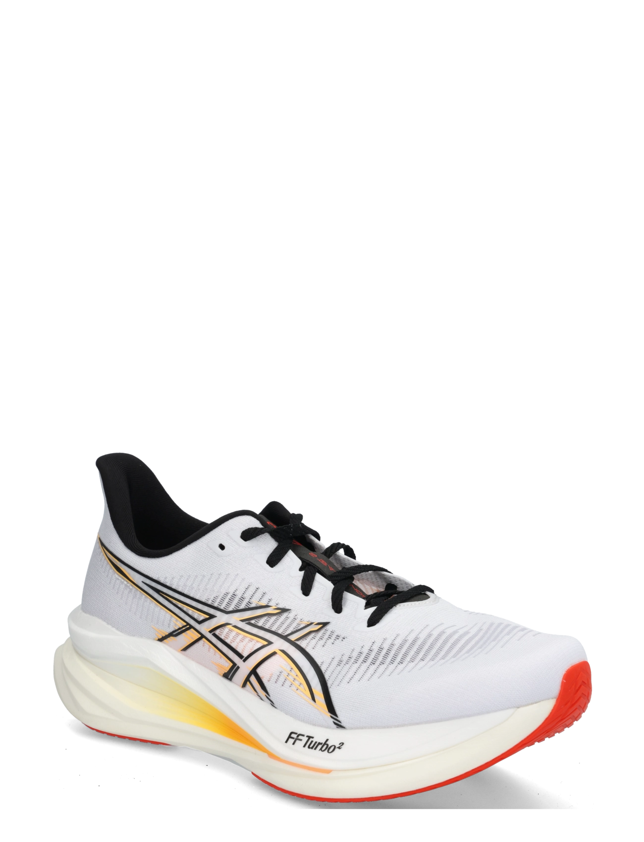 Asics SONICBLAST 2 - Laufschuhe - WHITE/STADIUM ORANGE / white