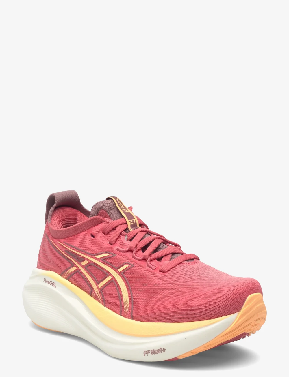 Asics - GEL-NIMBUS 27 - chaussures de course - dark pink clay/orange glow - 0