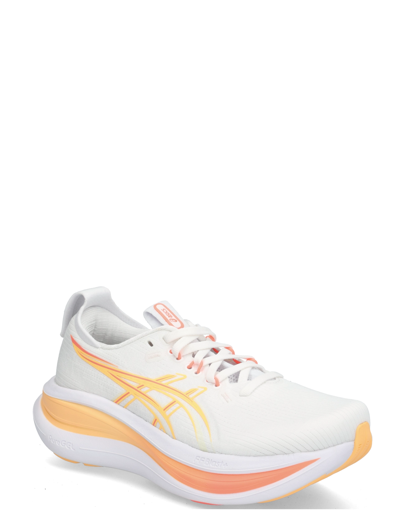 Asics GEL-NIMBUS 28 - Shoes - WHITE/SUN CORAL / white