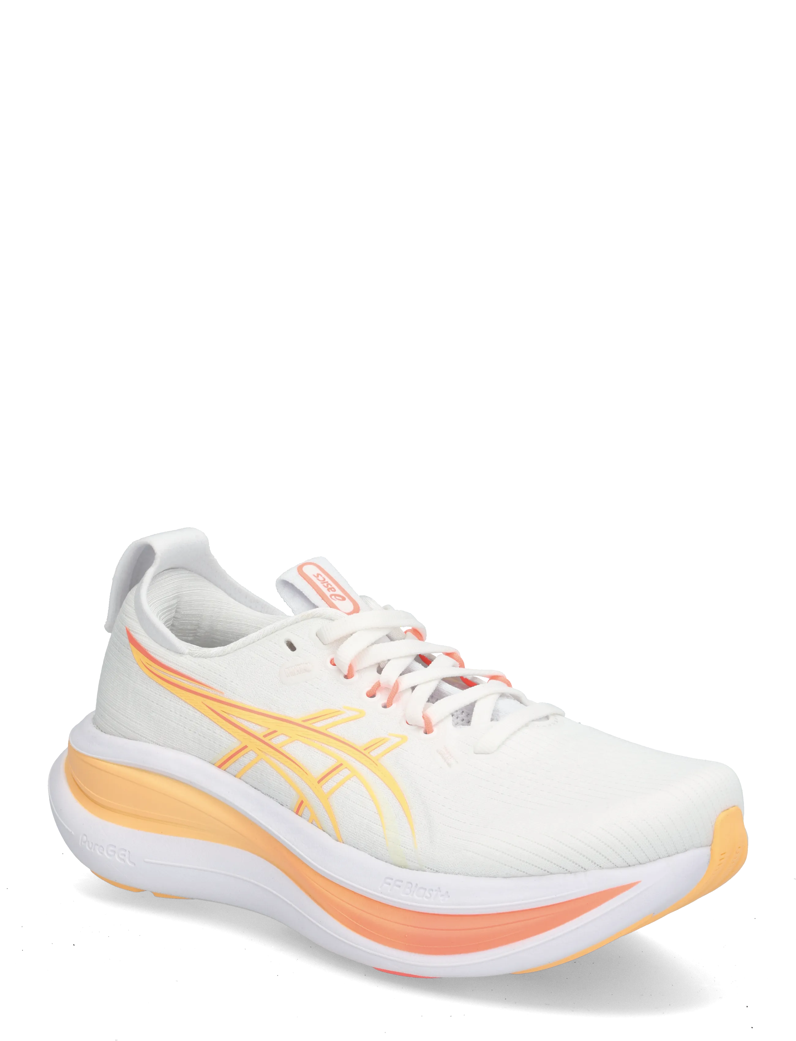 Asics GEL-NIMBUS 28 - Sko - WHITE/SUN CORAL / white