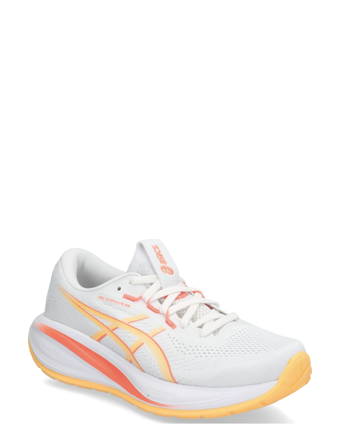 Asics GEL-CUMULUS 28 - Shoes - WHITE/ORANGE GLOW / white