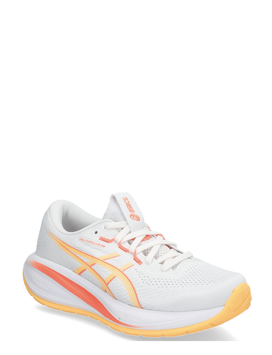 Asics - GEL-CUMULUS 28 - shoes - white/orange glow - 0