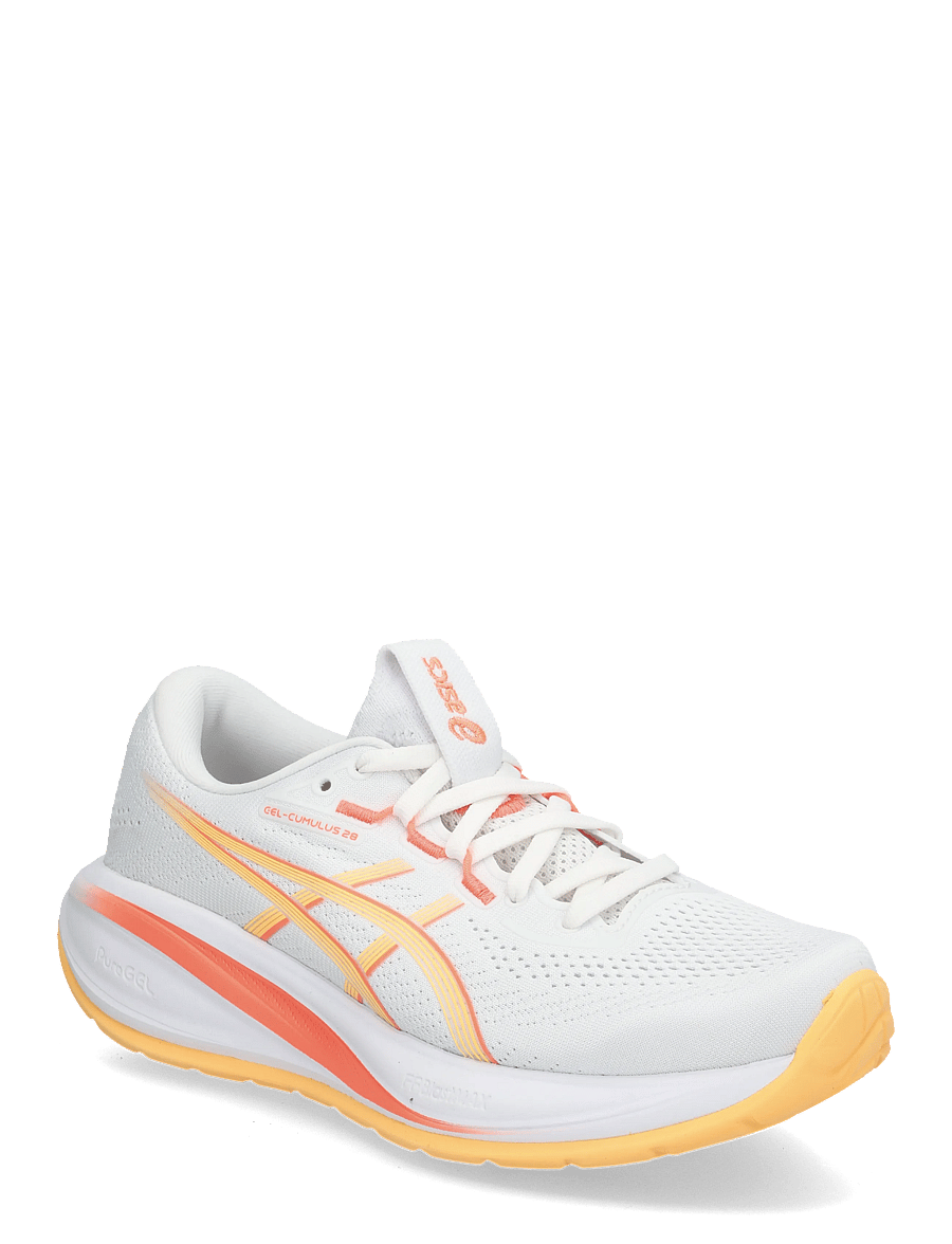 Asics - GEL-CUMULUS 28 - shoes - white/orange glow - 0