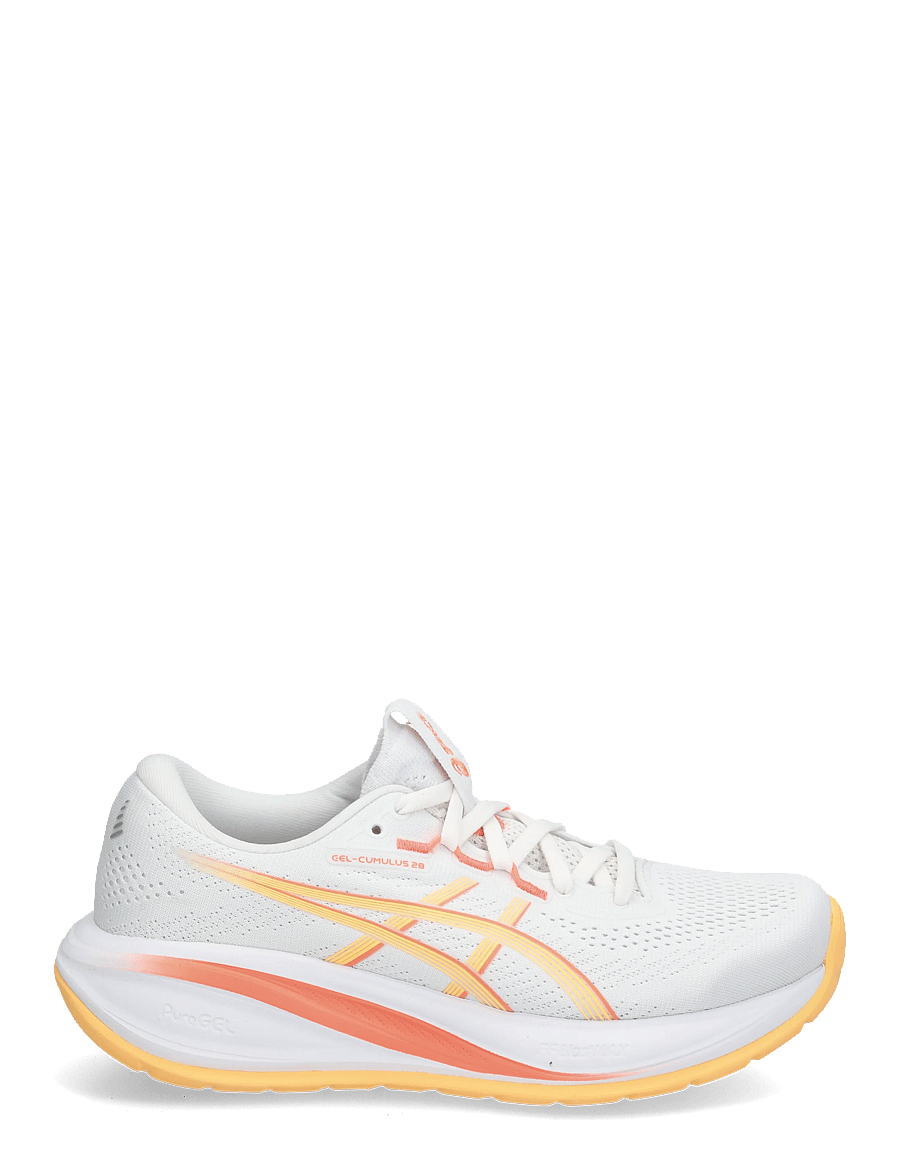 Asics - GEL-CUMULUS 28 - shoes - white/orange glow - 2