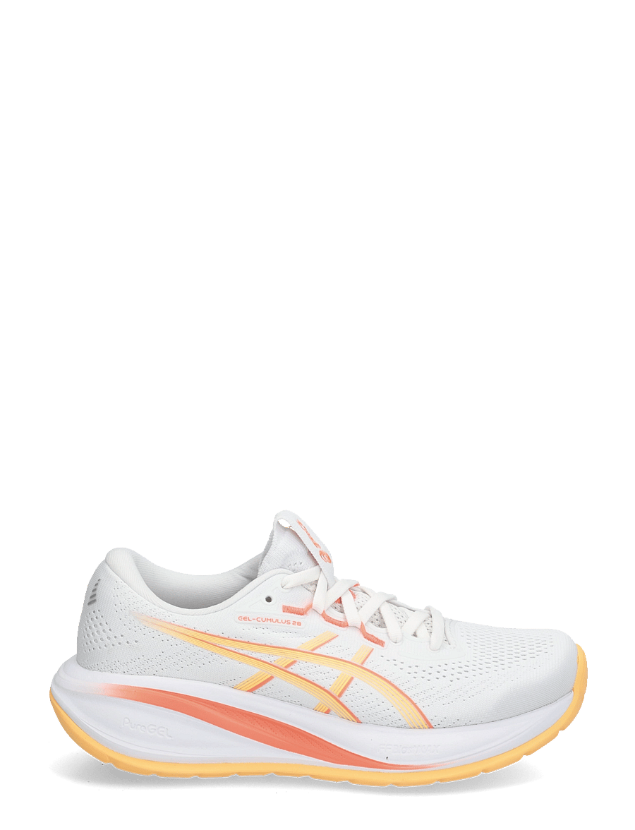Asics - GEL-CUMULUS 28 - shoes - white/orange glow - 2
