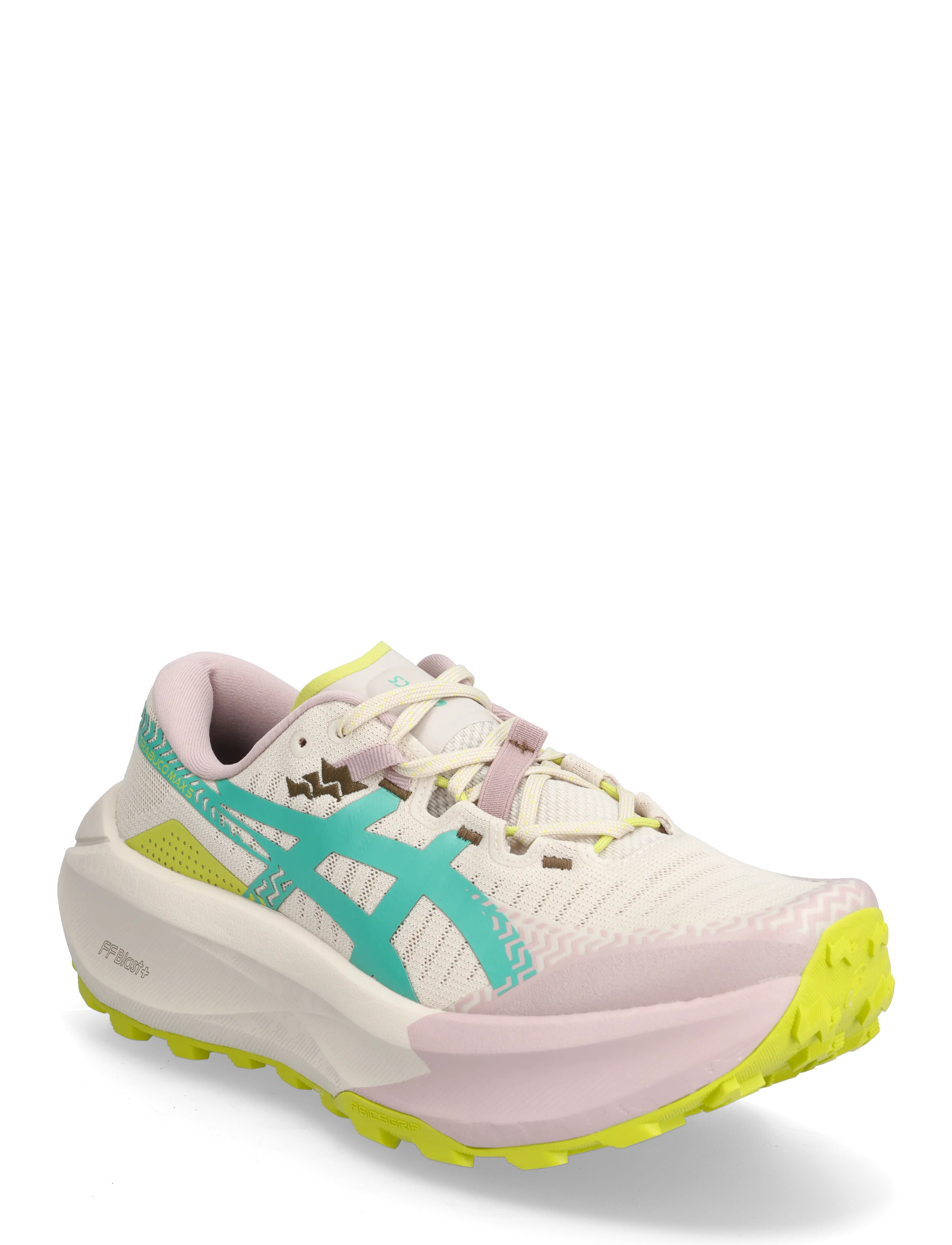 Asics TRABUCO MAX 5 - ASICS - MINERAL BEIGE/AURORA GREEN / pink/rose