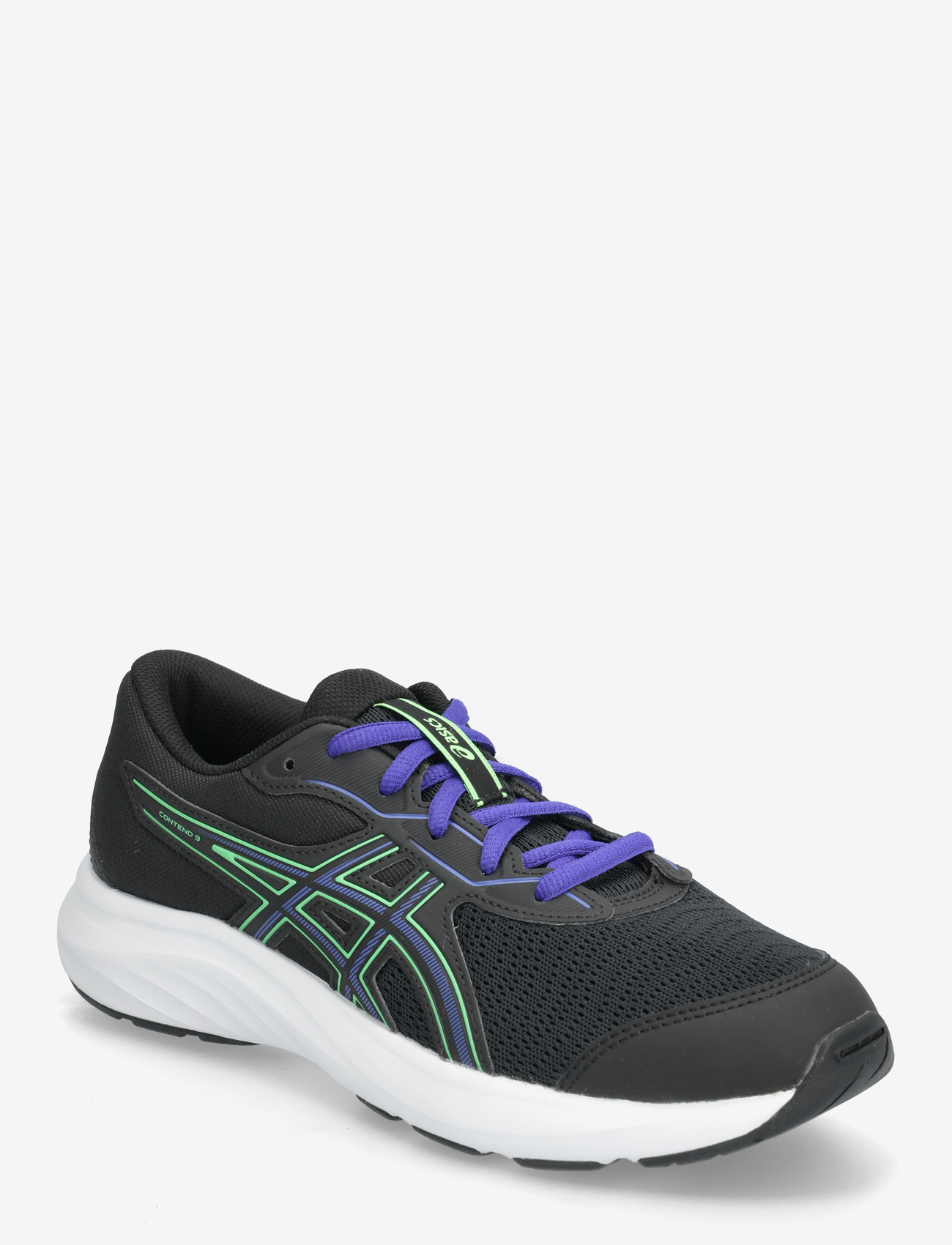 Asics - CONTEND 9 GS - jooksujalatsid - black/vital green - 0