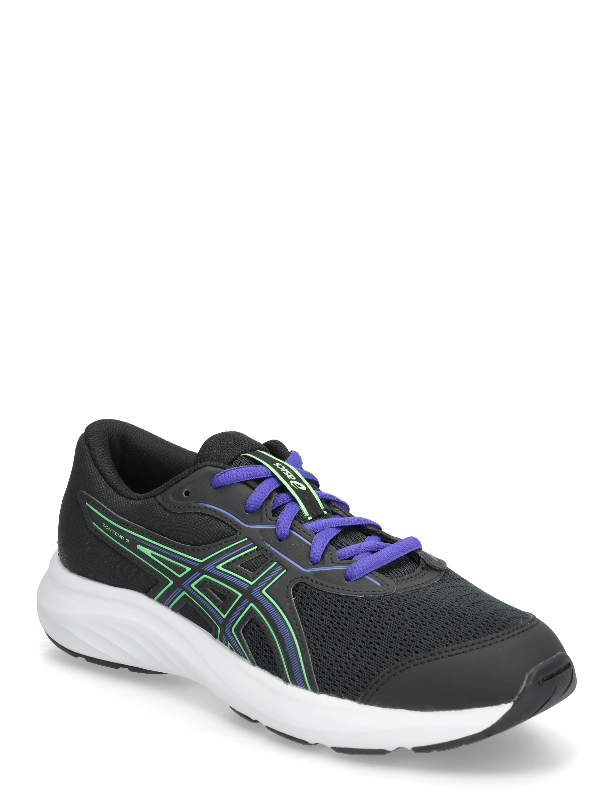 Asics CONTEND 9 GS - 4 for 3 - BLACK/VITAL GREEN / black