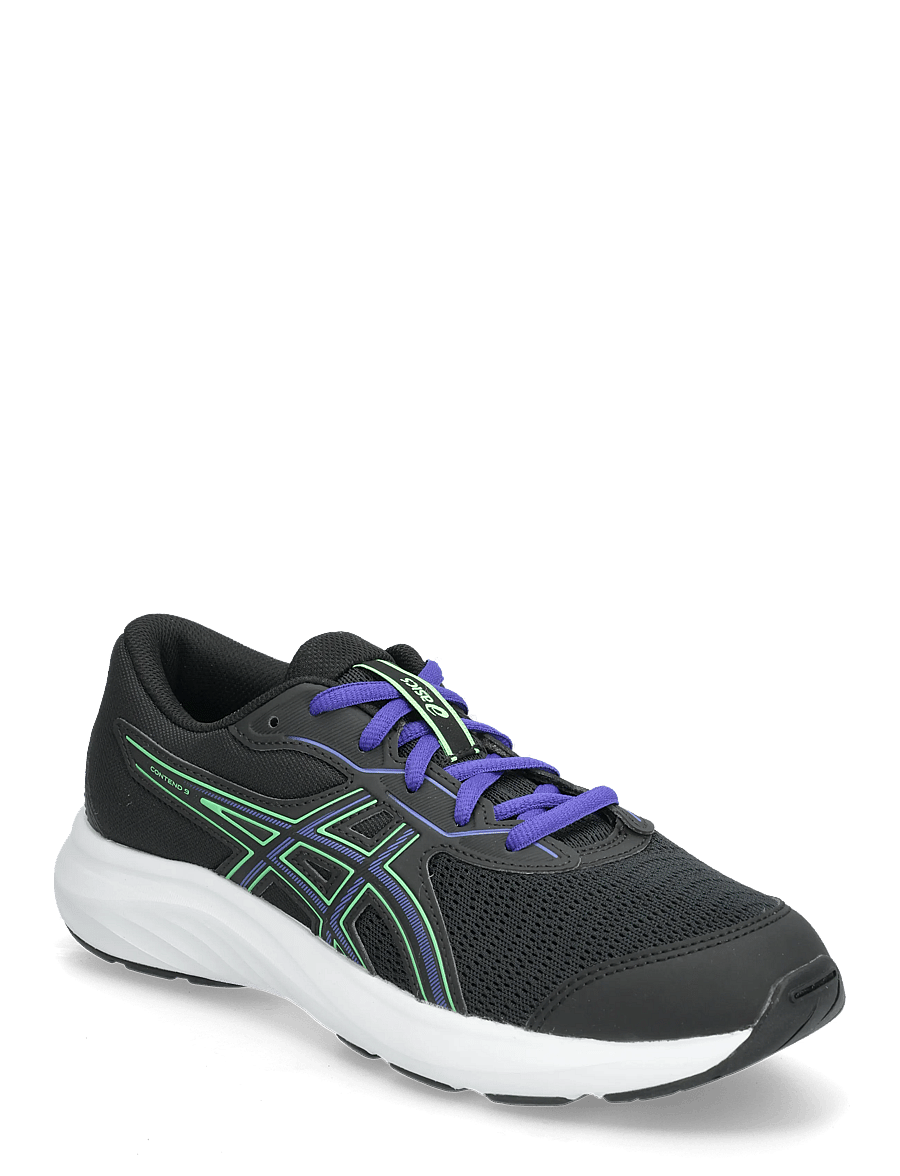Asics - CONTEND 9 GS - laufschuhe - black/vital green - 0