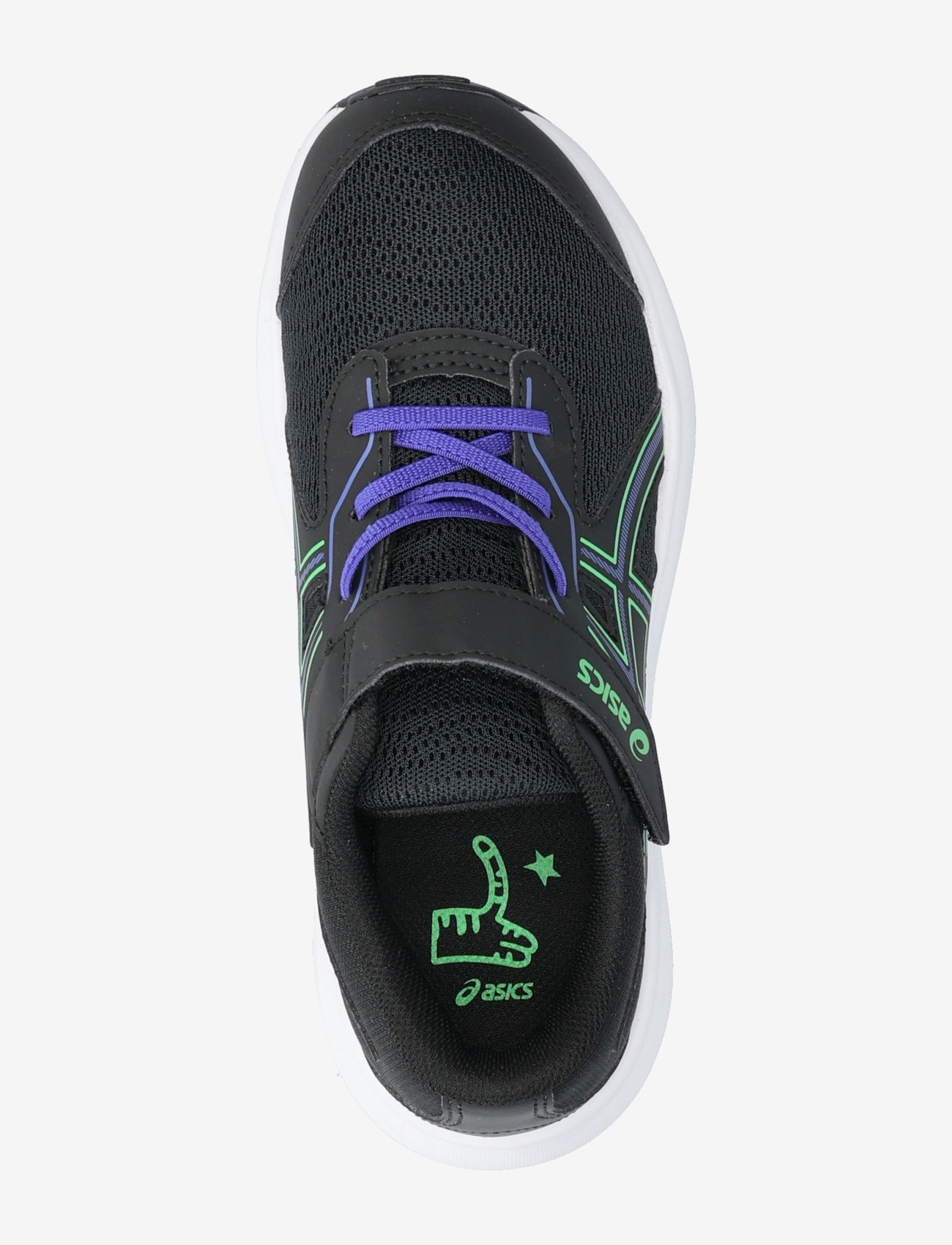 Asics - CONTEND 9 PS - jooksujalatsid - black/vital green - 3