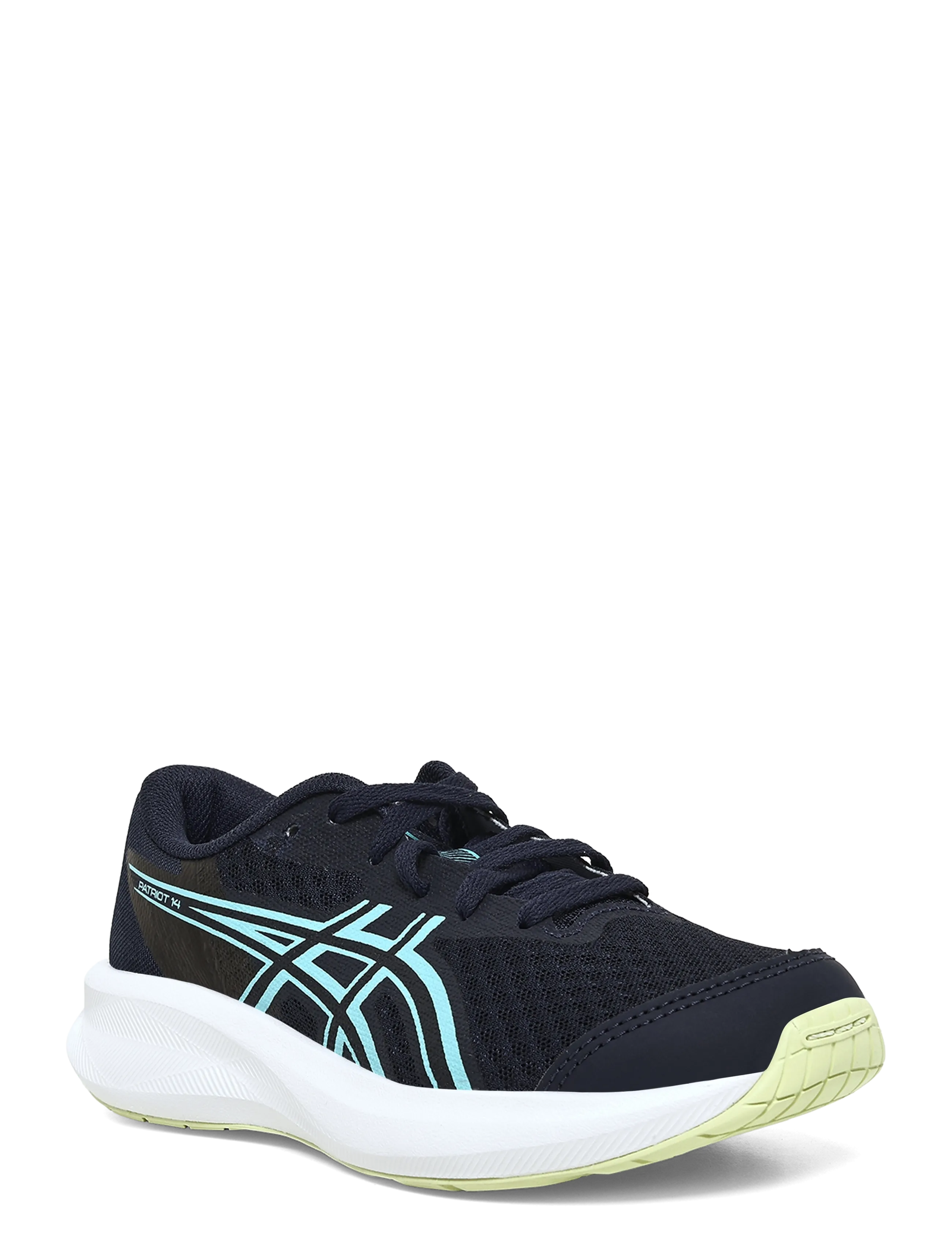 Asics PATRIOT 14 GS - Shoes - MIDNIGHT/GLOW GREEN / navy