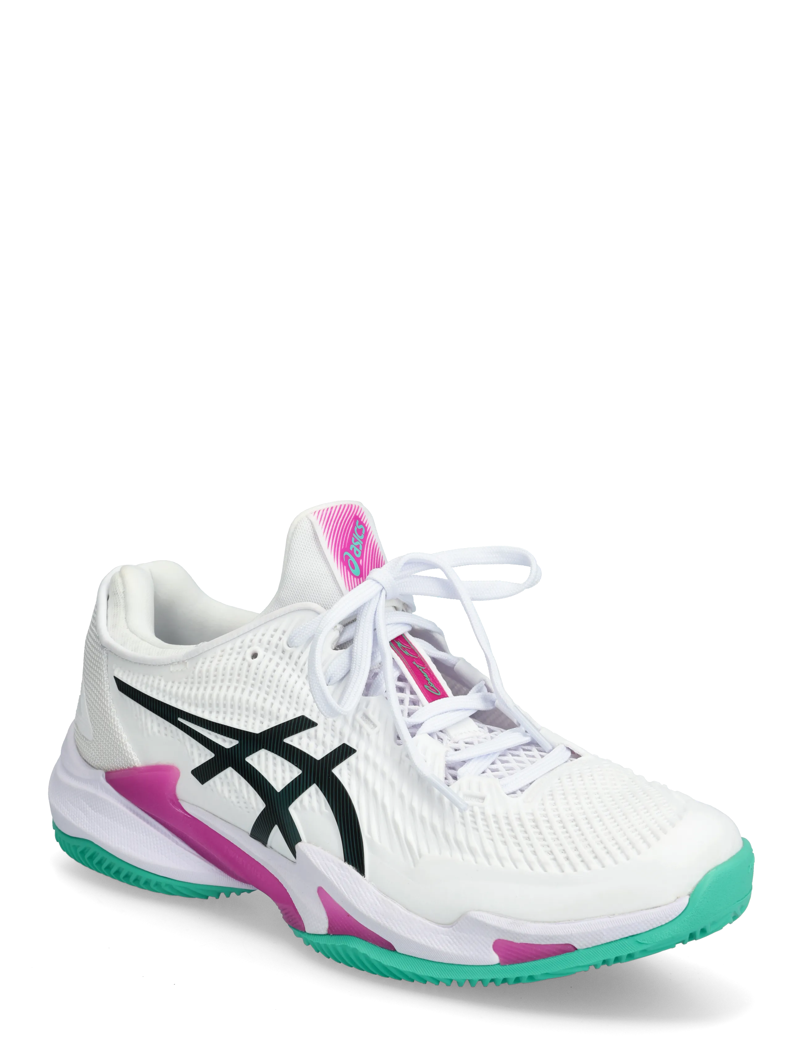 Asics COURT FF 3 CLAY - Rakešu sporta veidu apavi - WHITE/DIGITAL SAKURA / white