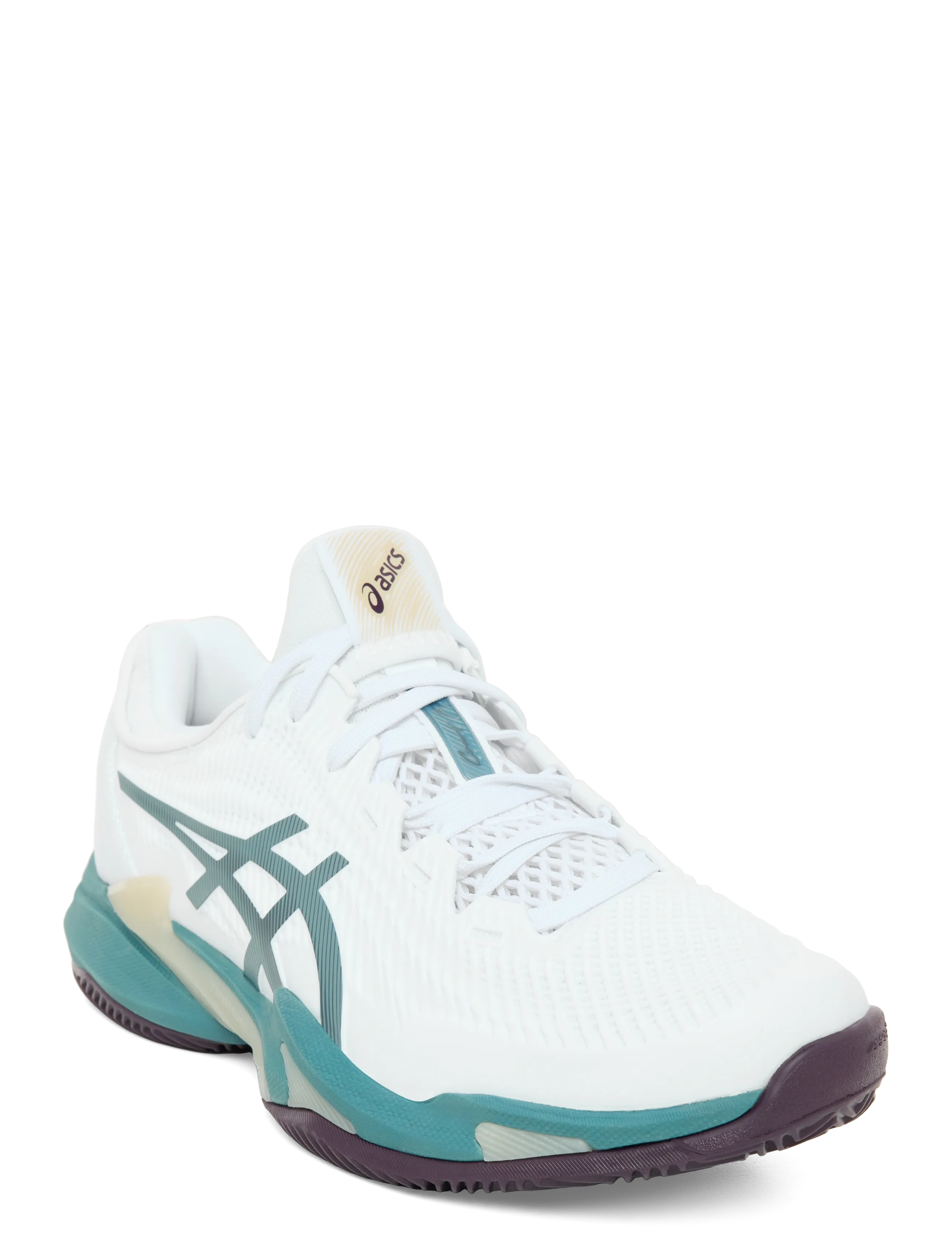 Asics COURT FF 3 CLAY - Visa allt - WHITE/FOGGY TEAL / white