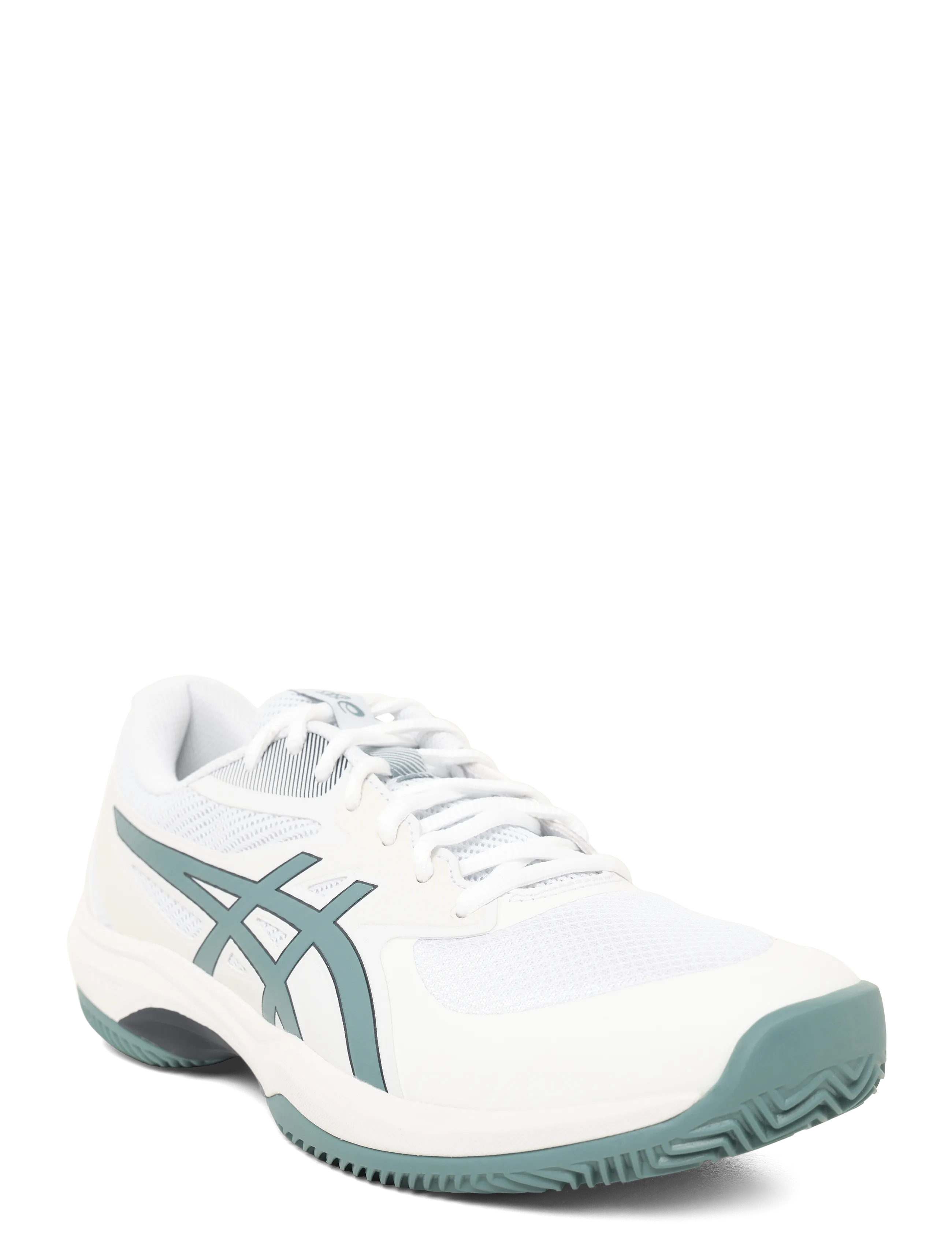 Asics GAME FF CLAY/OC - Rakečių sporto batai - WHITE/FOGGY TEAL / white