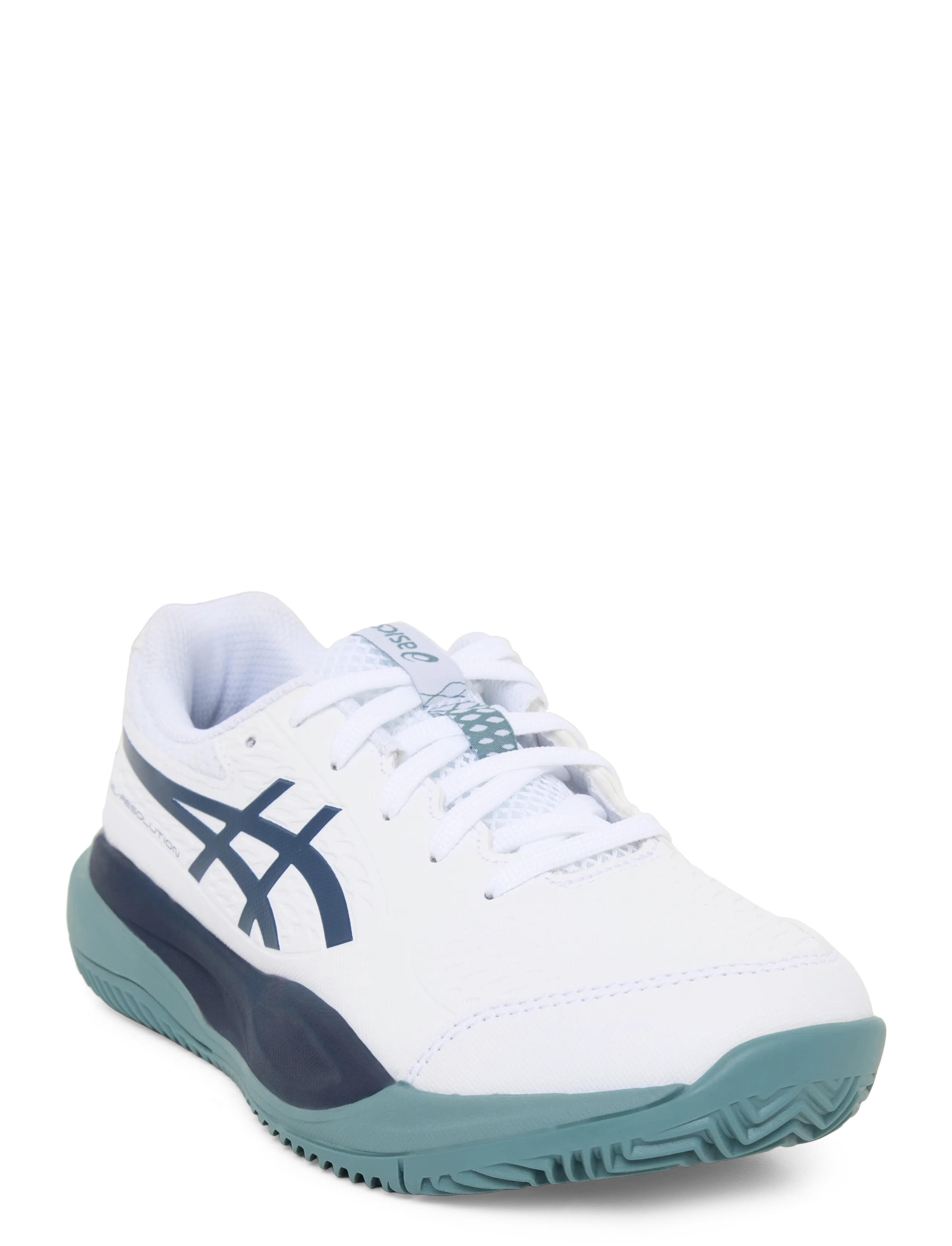 Asics GEL-RESOLUTION X GS CLAY - Löparskor - WHITE/MIDNIGHT / white