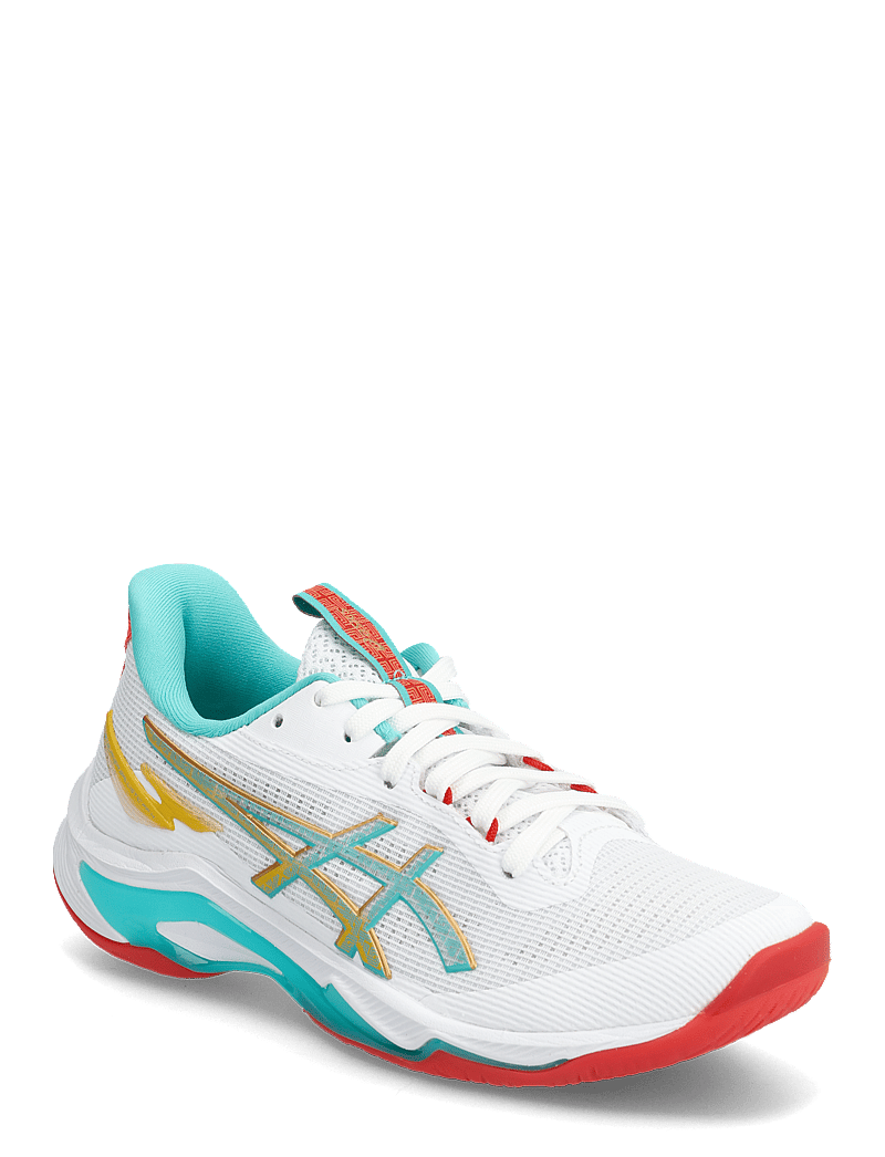 Asics - NETBURNER BALLISTIC FF 4 - sisäpelikengät - white/sea glass - 0