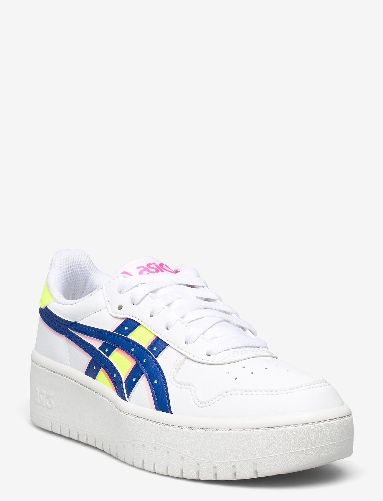 WHITE/ASICS BLUE