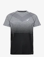 SEAMLESS SS TOP - PERFORMANCE BLACK/CARRIER GREY