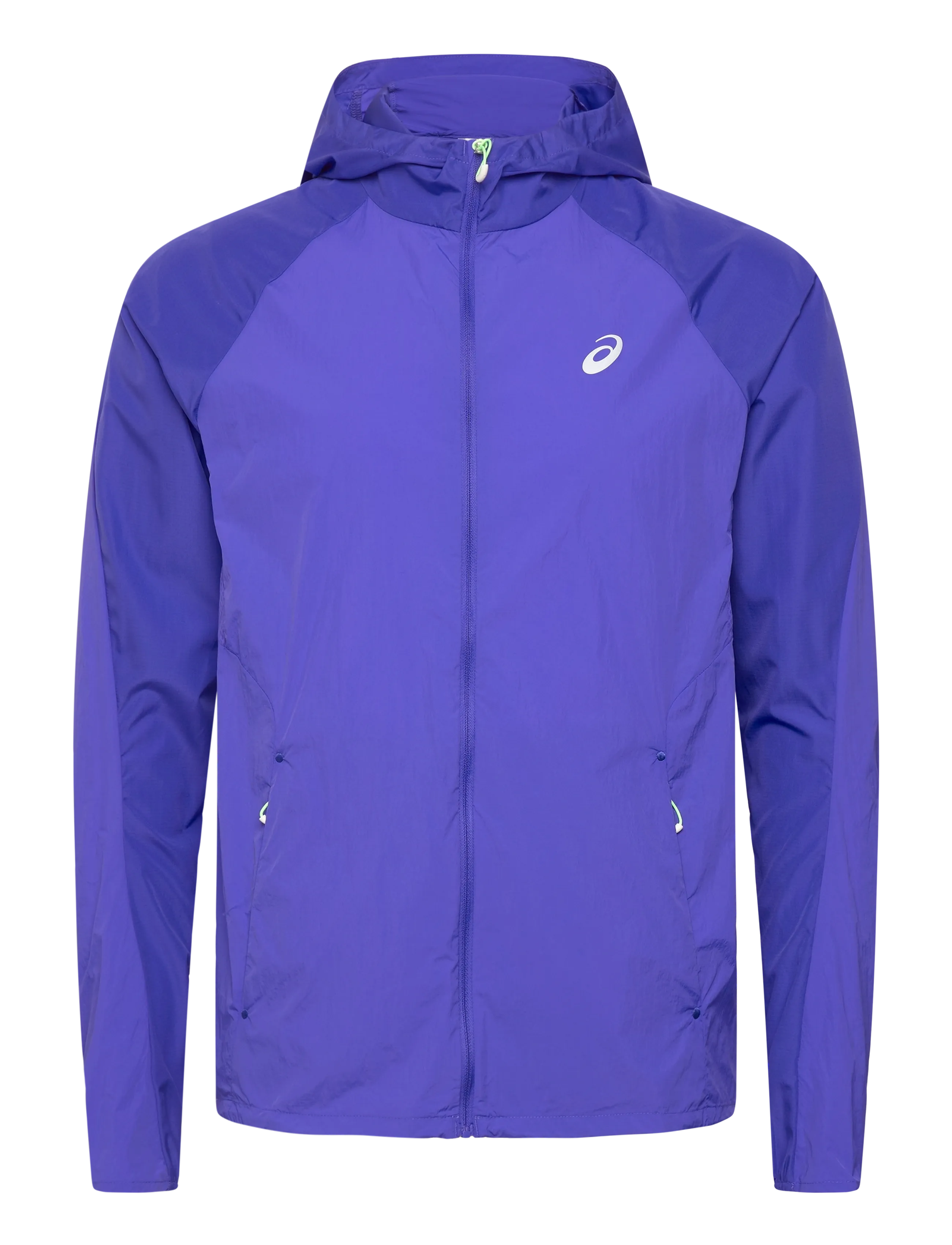 Asics ROAD PACKABLE JACKET - Ytterkläder - COBALT BURST/ILLUMINATE GREEN / purple