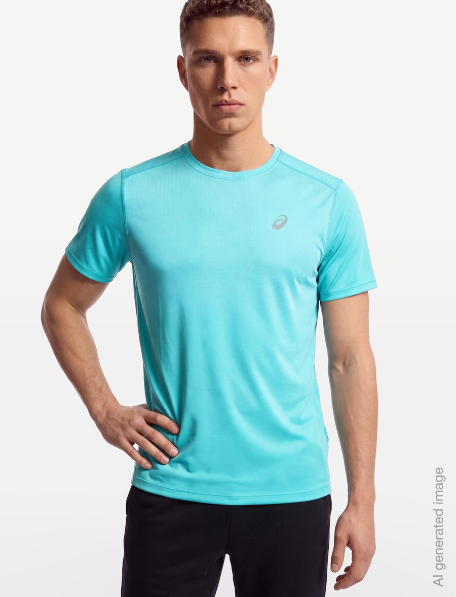 Asics - ASICS CORE SS TOP - t-särgid - energy aqua - 3