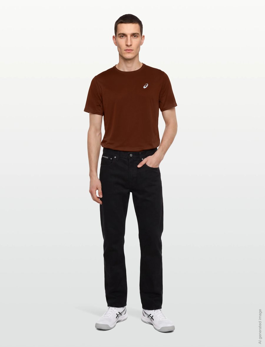 Asics - ASICS CORE SS TOP - t-shirts - singed red - 0