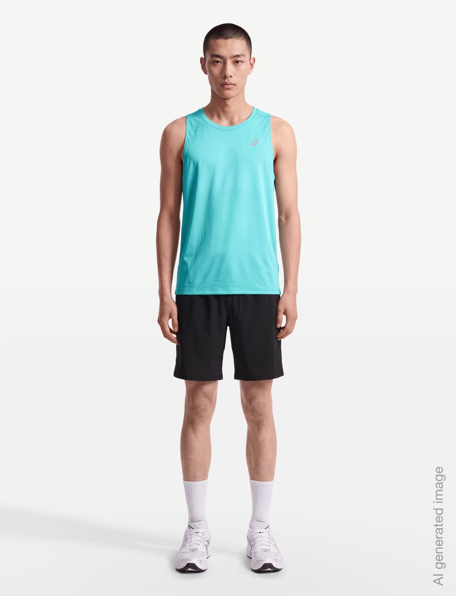 Asics - ASICS CORE SINGLET - tank tops - energy aqua - 0