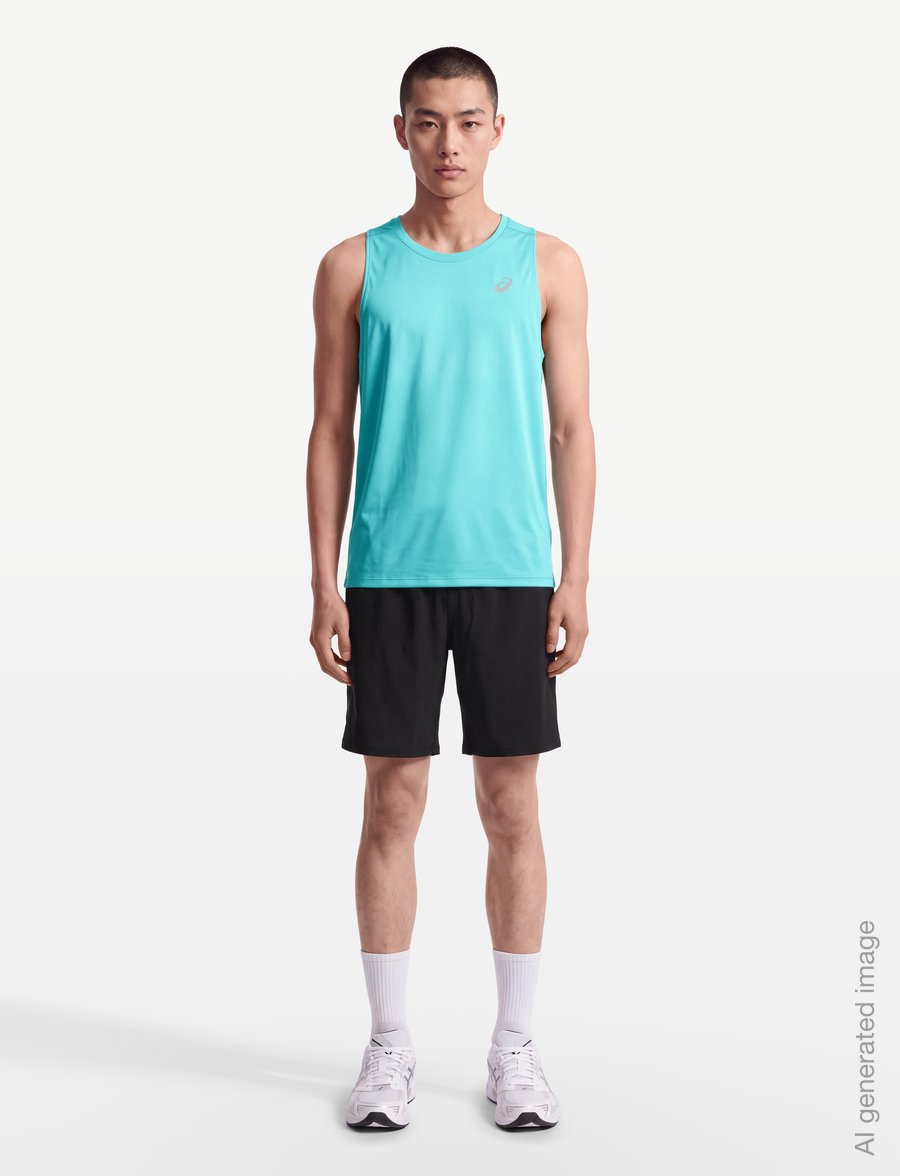 Asics - ASICS CORE SINGLET - tank tops - energy aqua - 0