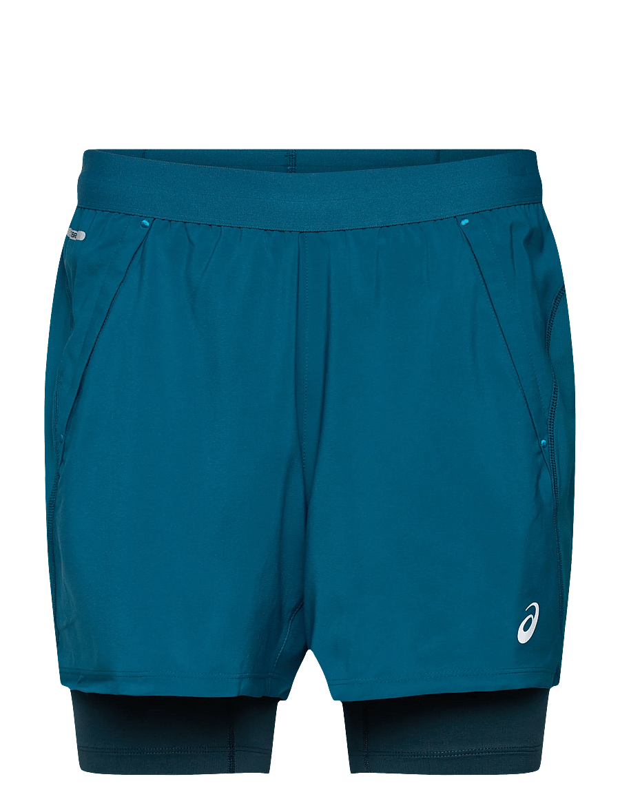 Asics - ROAD 2-N-1 5IN SHORT - laufshorts - tranquil teal/dark teal/yamabuki - 0