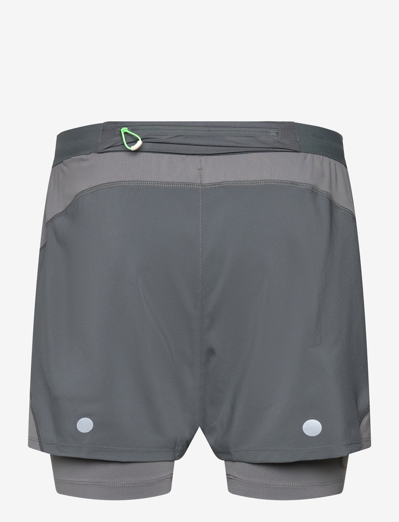 Asics - ROAD 2-N-1 5IN SHORT - løbeshorts - clay grey/steel grey/illuminate green - 1
