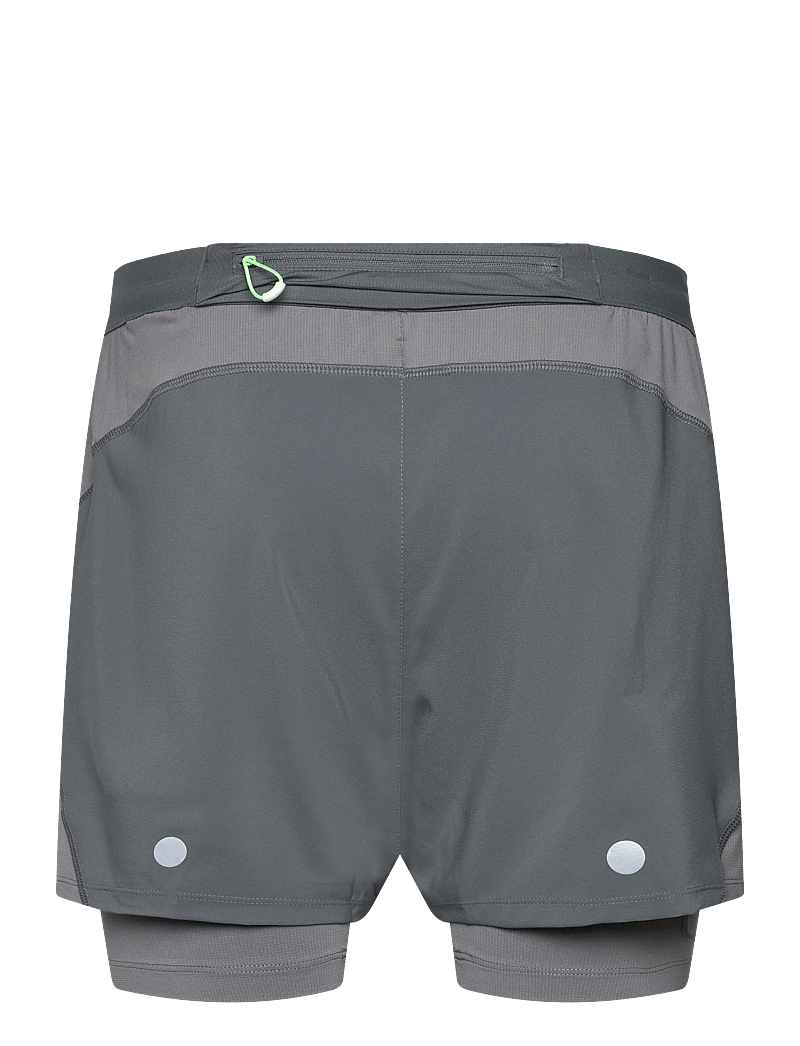 Asics - ROAD 2-N-1 5IN SHORT - laufshorts - clay grey/steel grey/illuminate green - 1