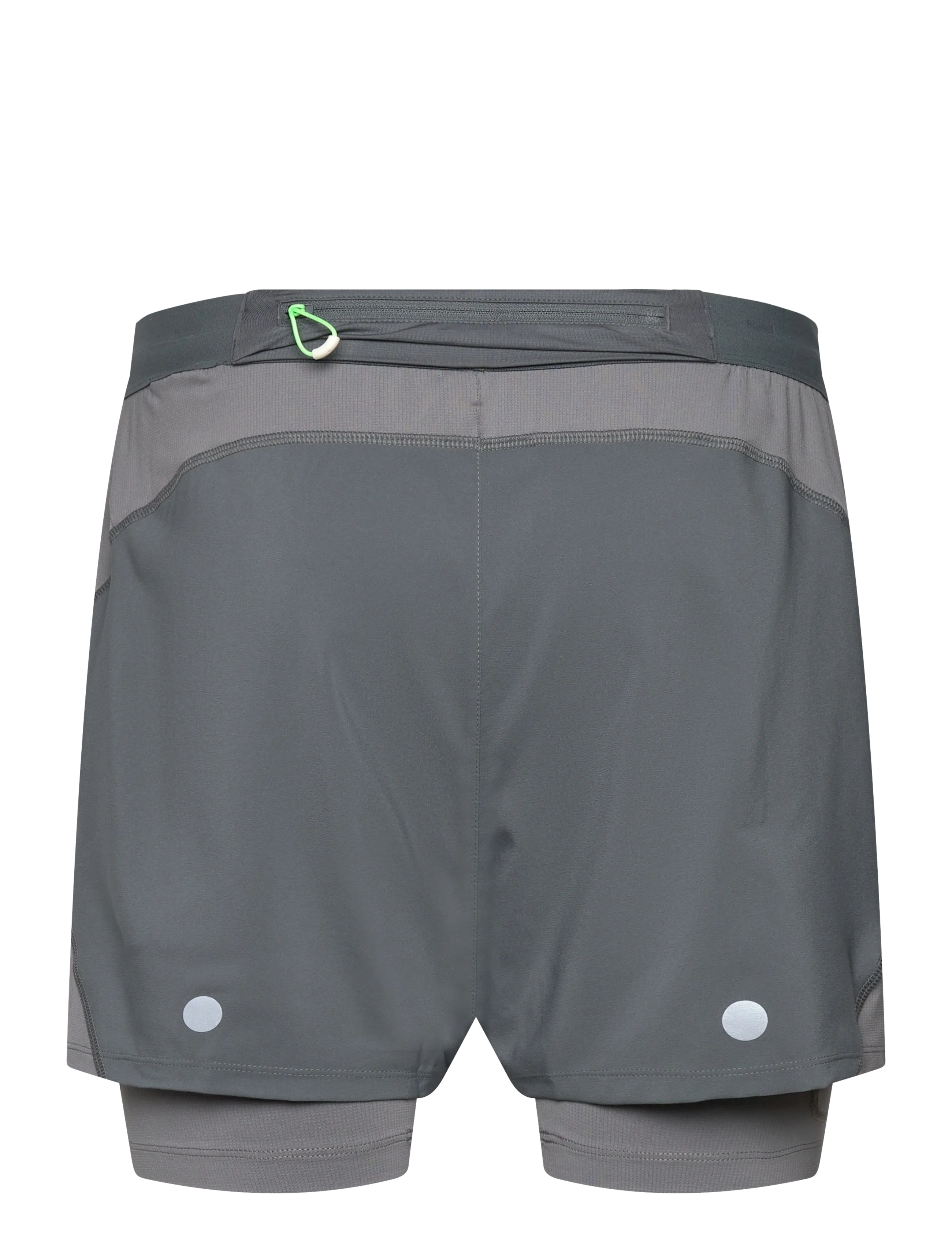 Asics - ROAD 2-N-1 5IN SHORT - løbeshorts - clay grey/steel grey/illuminate green - 1