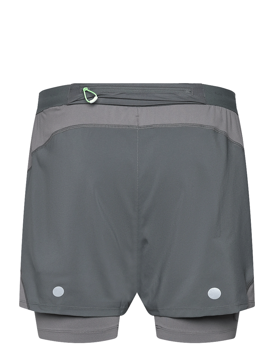 Asics - ROAD 2-N-1 5IN SHORT - laufshorts - clay grey/steel grey/illuminate green - 1