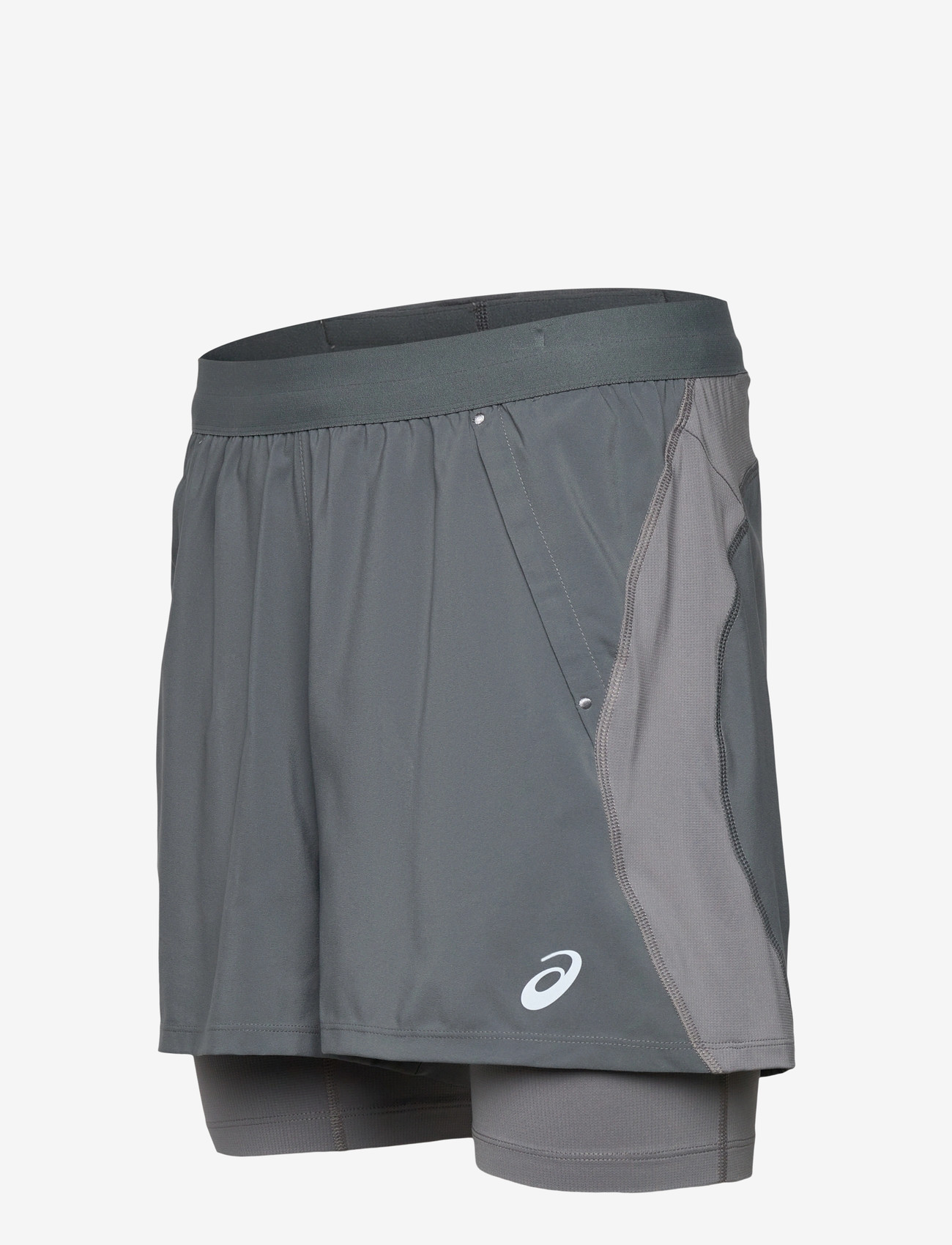 Asics - ROAD 2-N-1 5IN SHORT - løbeshorts - clay grey/steel grey/illuminate green - 2