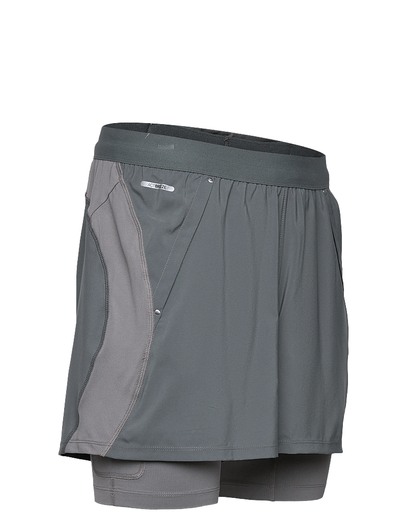 Asics - ROAD 2-N-1 5IN SHORT - laufshorts - clay grey/steel grey/illuminate green - 3
