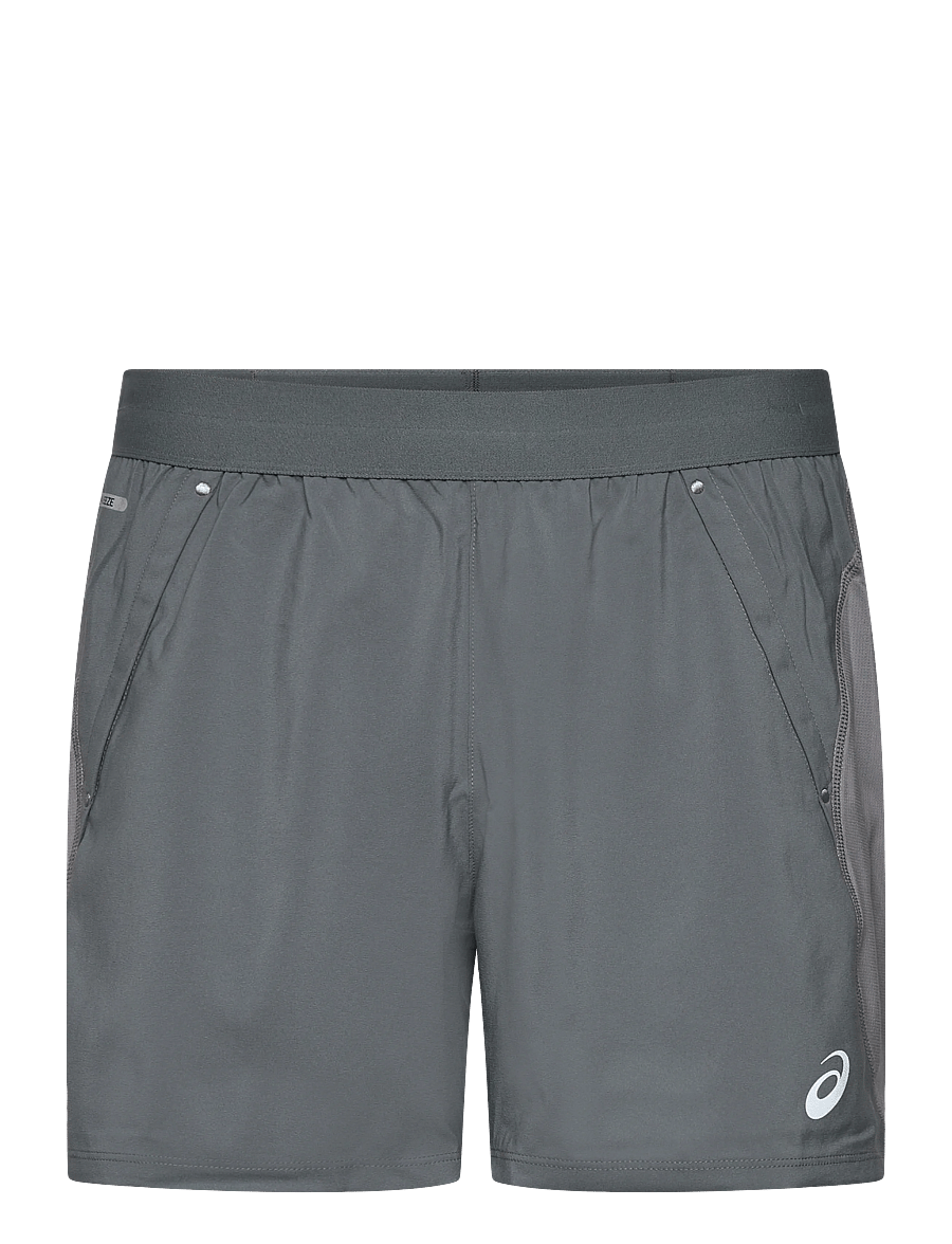 Asics - ROAD 5IN SHORT - lühikesed jooksupüksid - clay grey/steel grey/illuminate green - 0