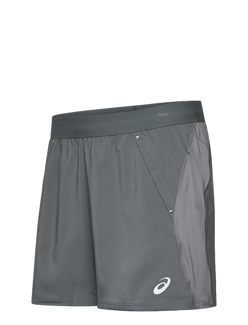 Asics - ROAD 5IN SHORT - laufshorts - clay grey/steel grey/illuminate green - 3