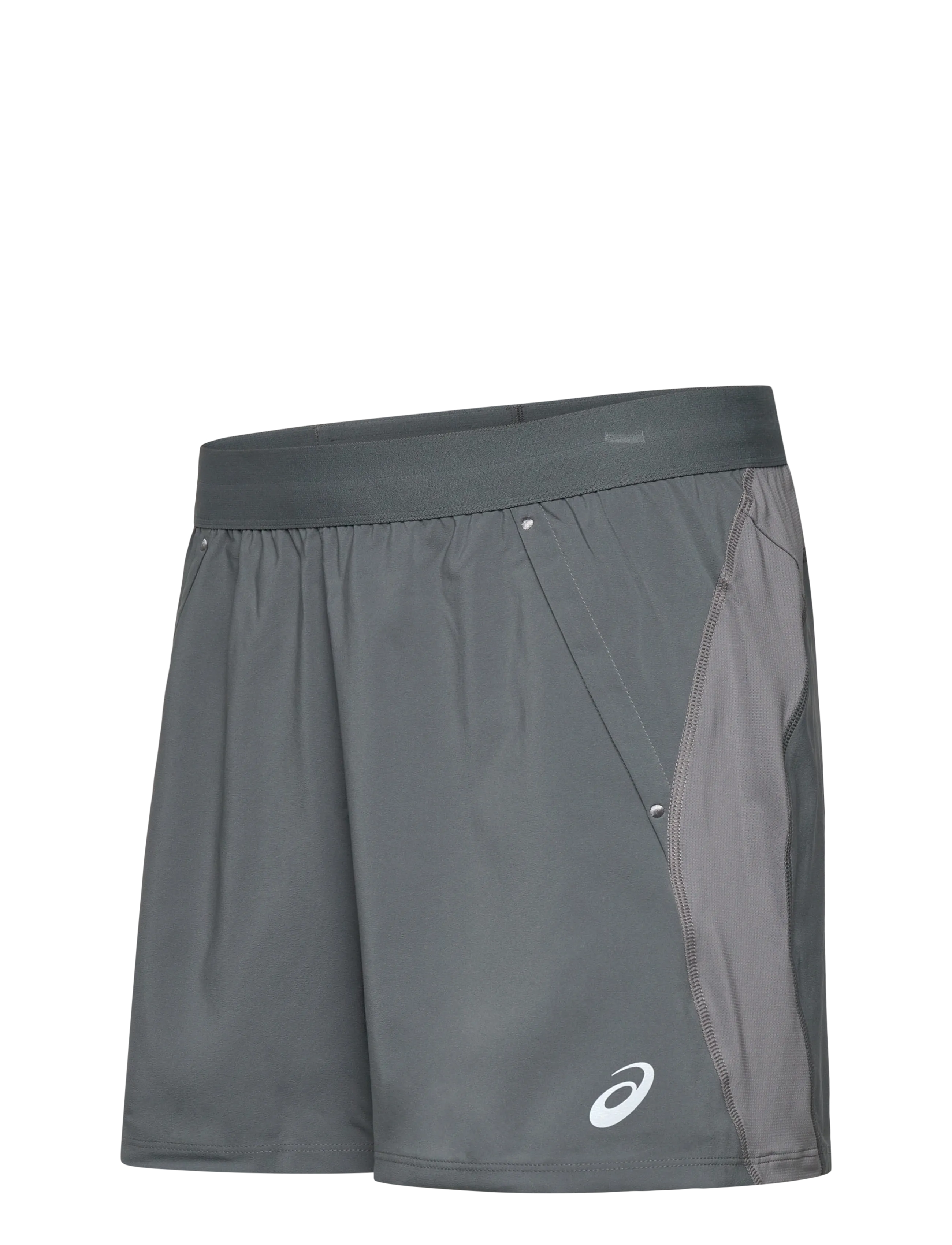 Asics - ROAD 5IN SHORT - running shorts - clay grey/steel grey/illuminate green - 3
