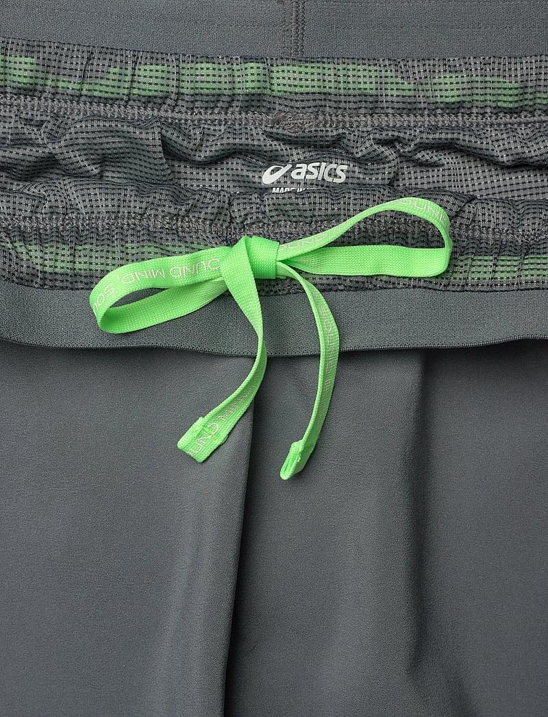Asics - ROAD 5IN SHORT - laufshorts - clay grey/steel grey/illuminate green - 5