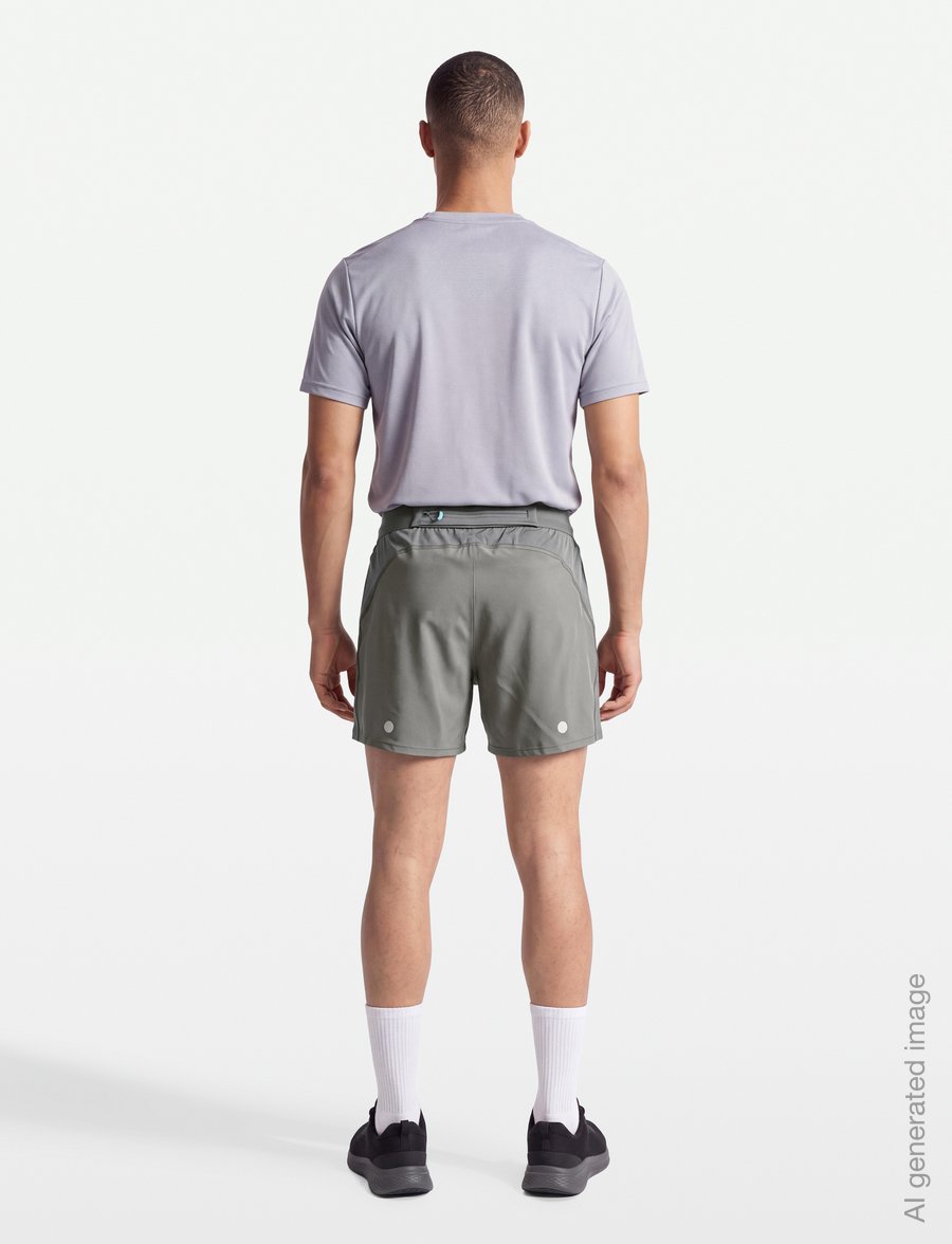 Asics - ROAD 5IN SHORT - running shorts - truffle grey - 4